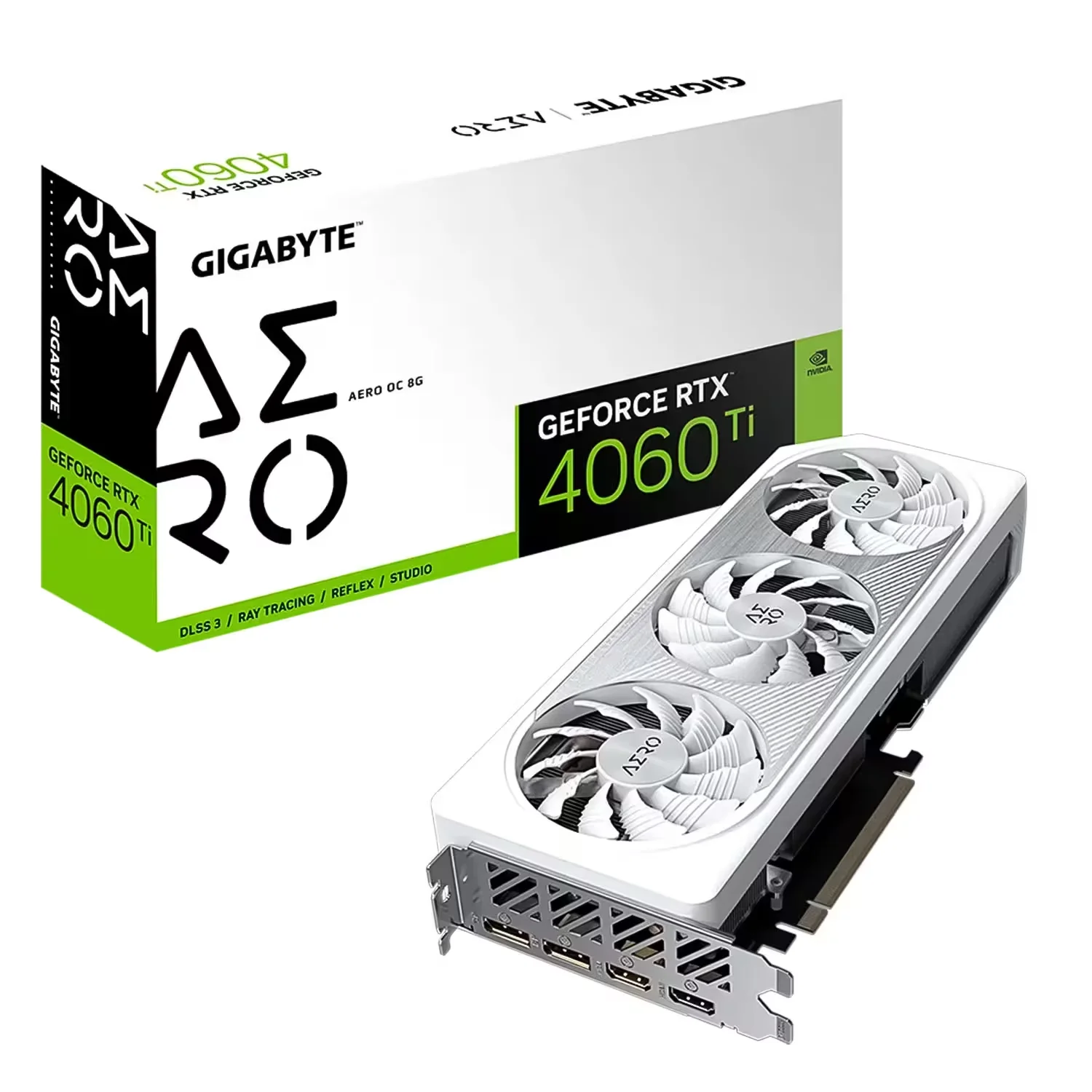 Placa de Vídeo Gigabyte NVIDIA GeForce Aero OC RTX 4060 8GB GDDR6 - GV-N4060AERO OC-8GD