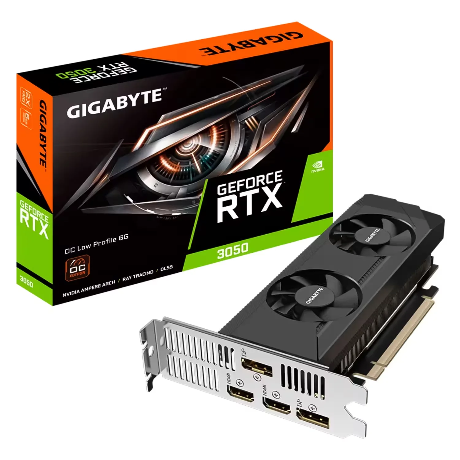 Placa de Vídeo Gigabyte NVIDIA GeForce RTX 3050 OC Low Profile 6GB GDDR6 - GV-N3050OC-6GL