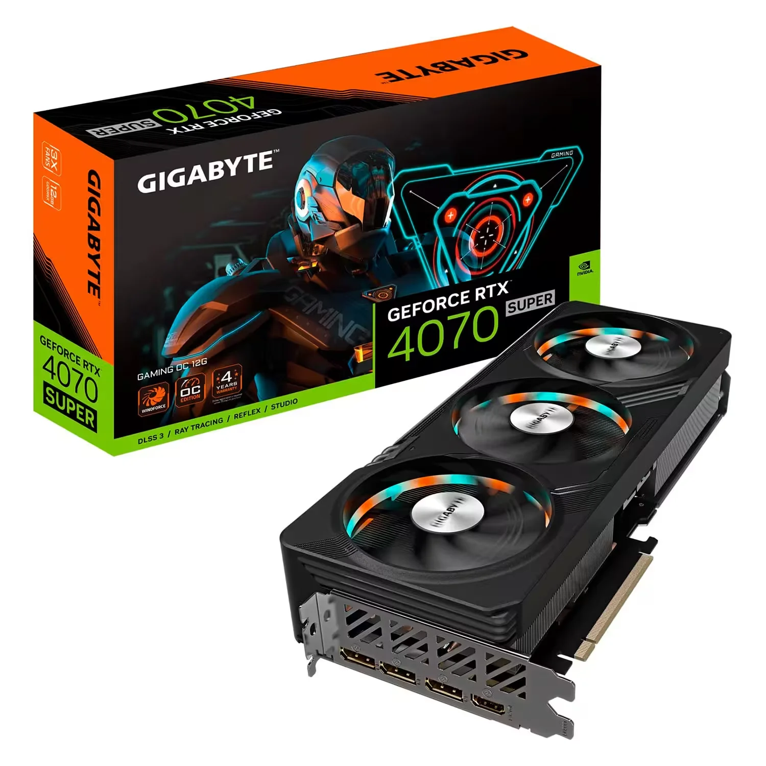 Placa de Vídeo Gigabyte Super Gaming OC NVIDIA GeForce RTX 4070 12GB GDDR6X - GV-N407SGAMING OC-12GD