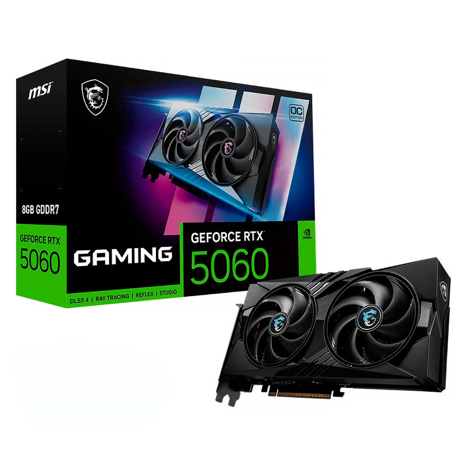 Placa de Vídeo MSI Gaming OC NVIDIA GeForce RTX-5060 8GB GDDR7 - 912-V537