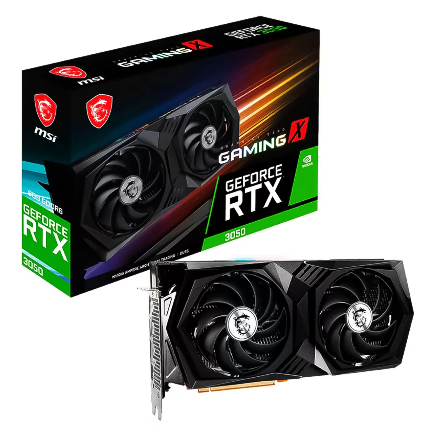 Placa de Vídeo MSI Gaming X NVIDIA GeForce RTX 3050 6GB GDDR6 - 912-V812-024