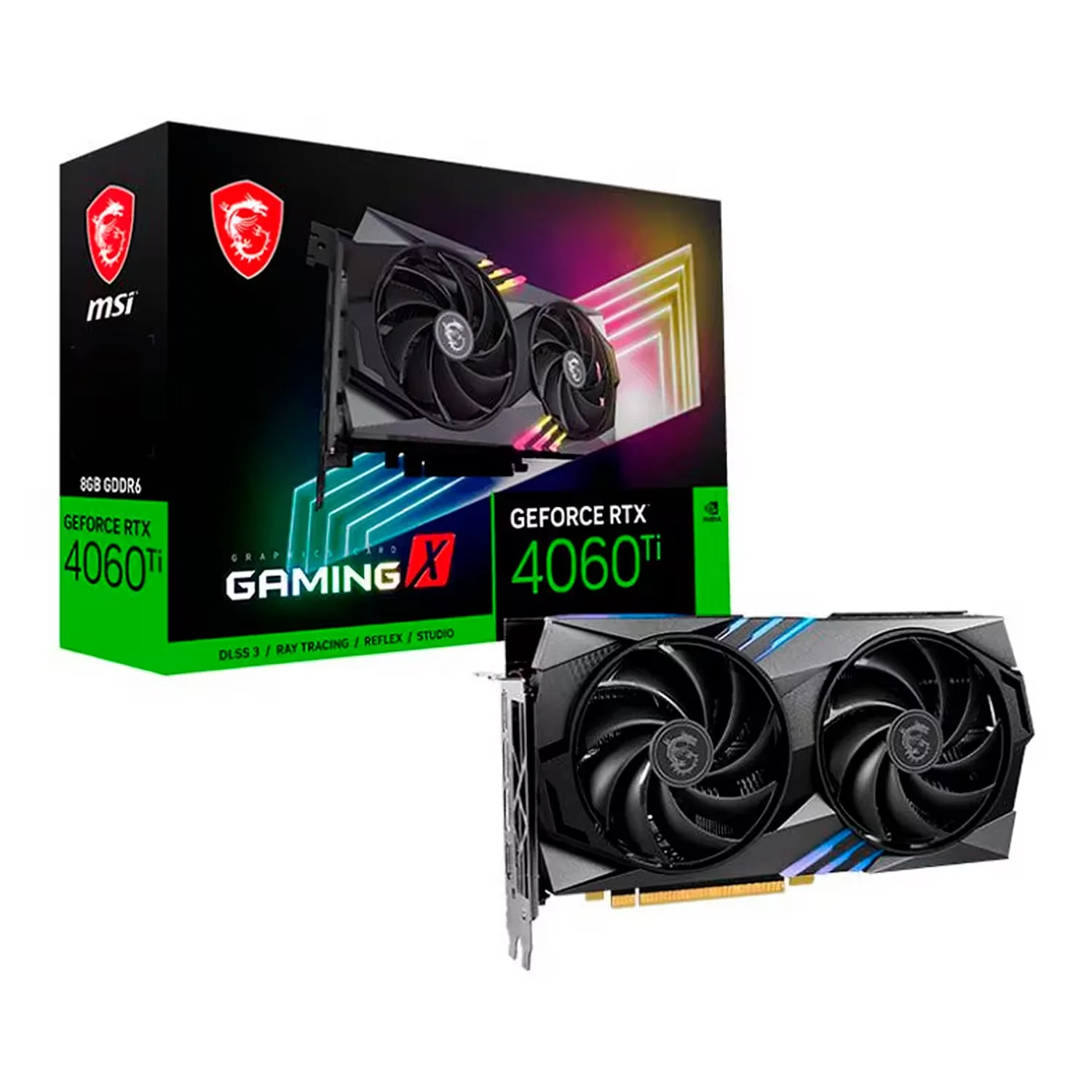 Placa de Vídeo MSI NVIDIA GeForce RTX 4060 TI Gaming X 8GB GDDR6 - 912-V515-022/069