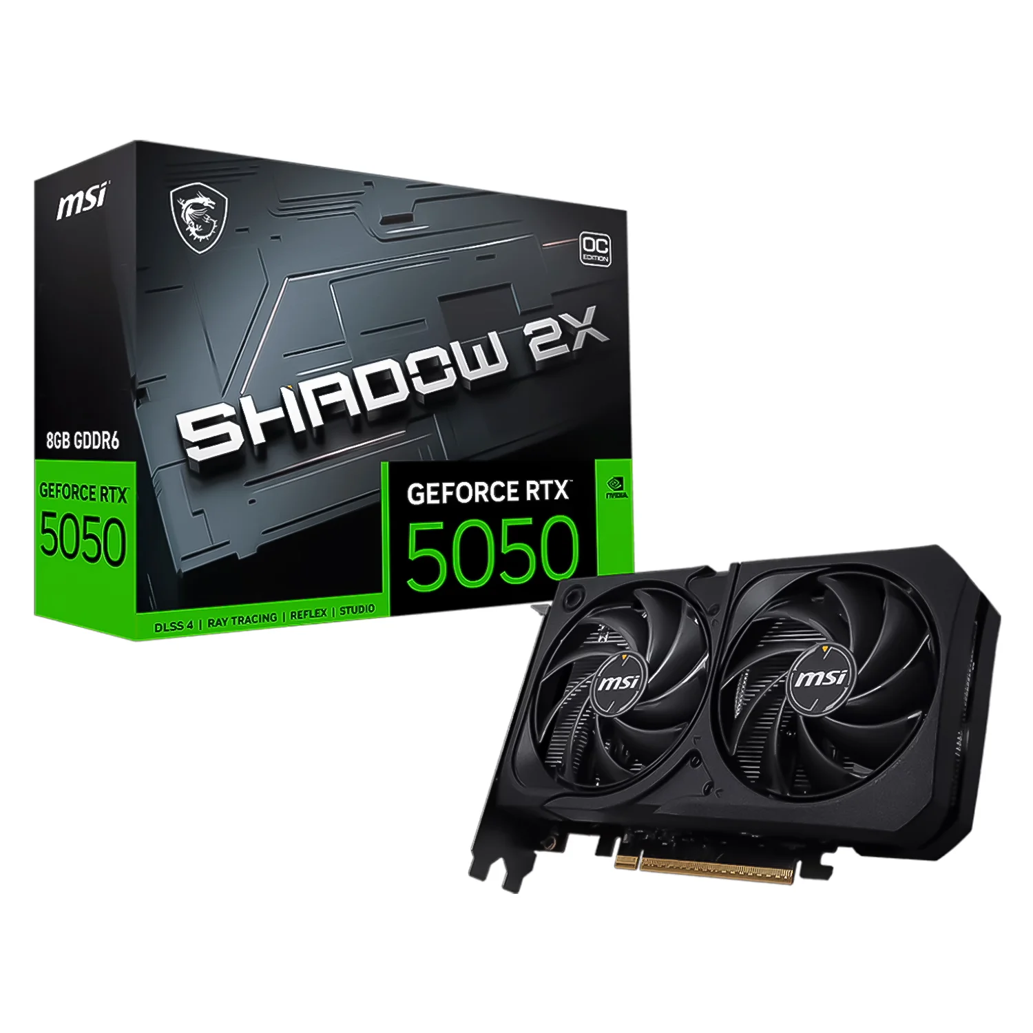 Placa de Vídeo MSI Shadow 2X OC NVIDIA GeForce RTX-5050 8GB GDDR6 - 912-V538