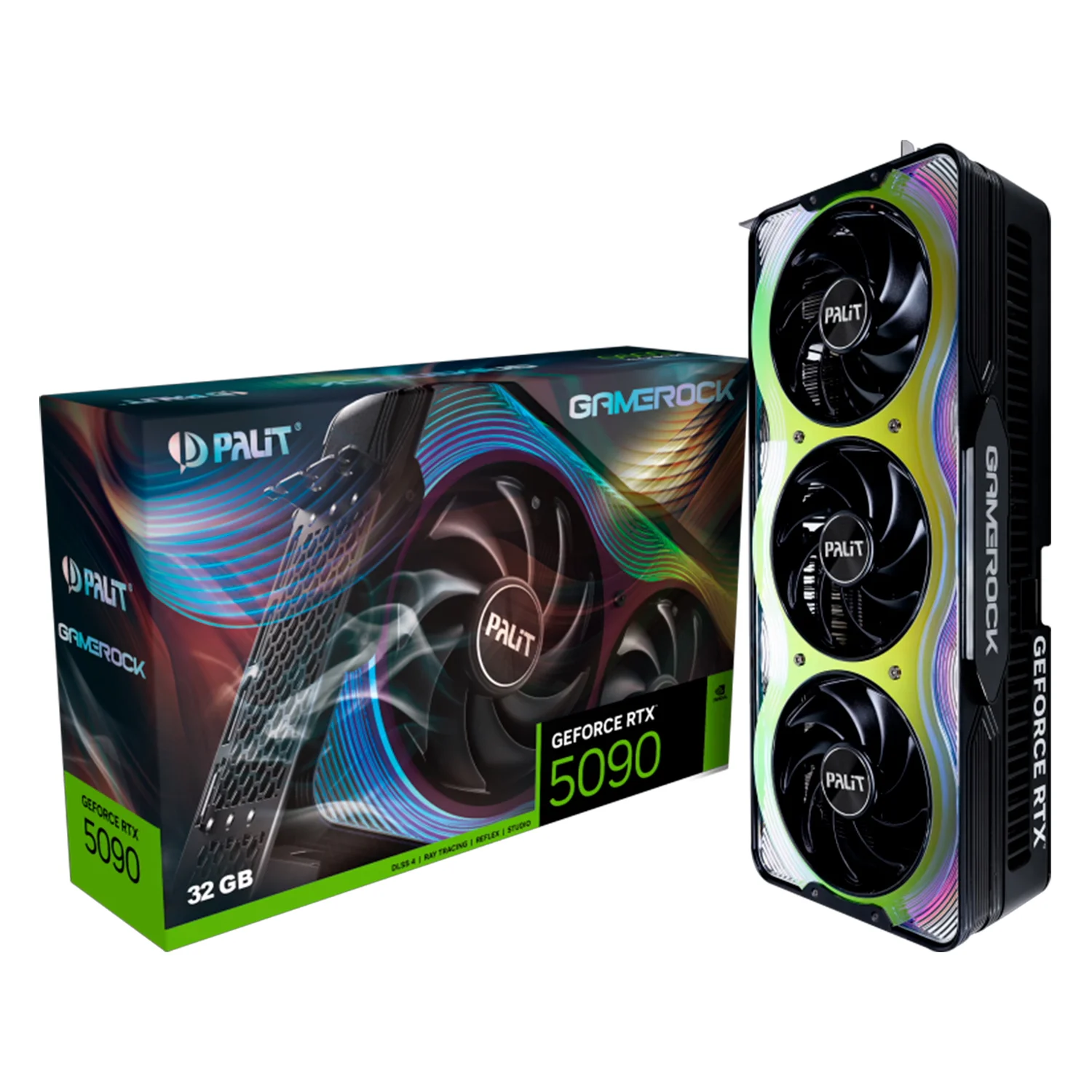 Placa de Vídeo Palit GameRock GeForce RTX 5090 32GB GDDR7 - NE75090019R5-GB2020G