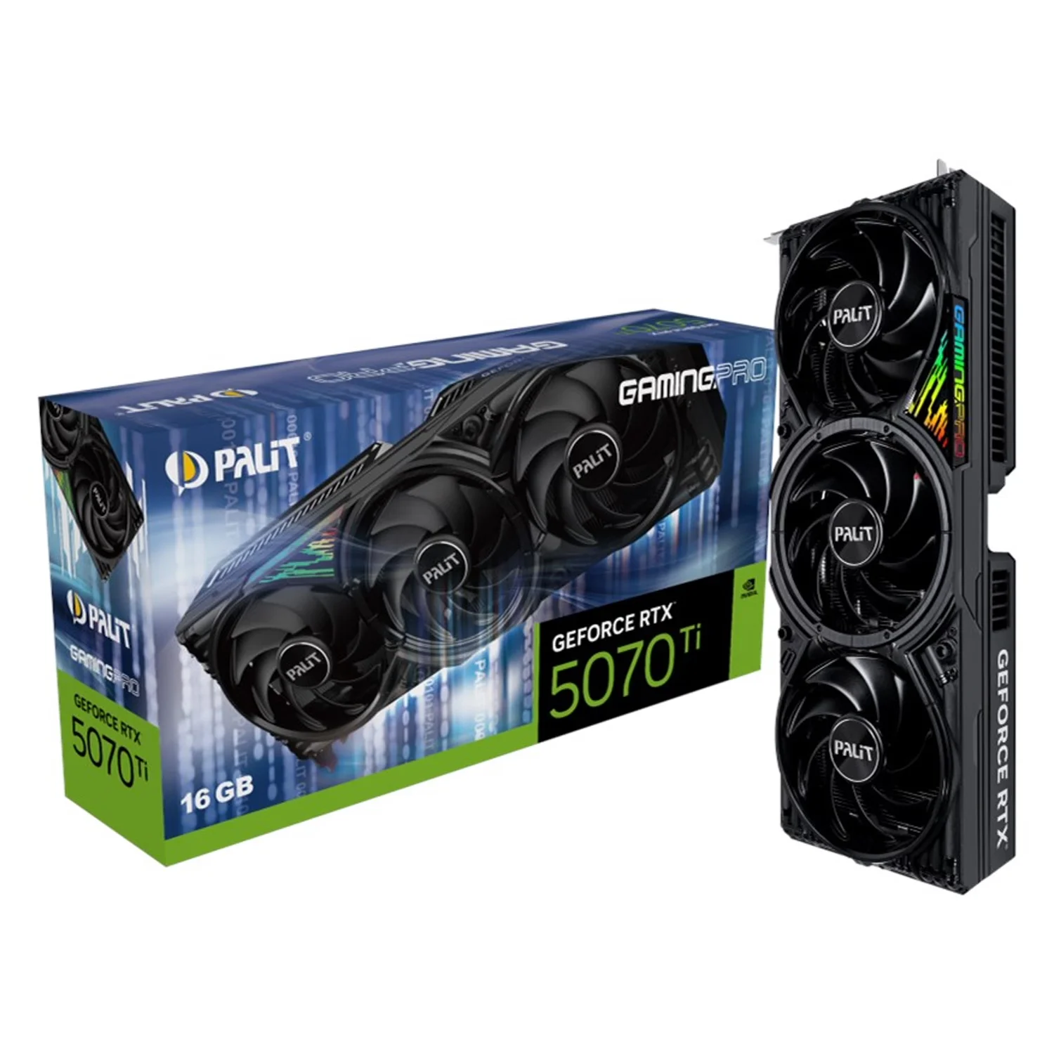 Placa de Vídeo Palit Gaming Pro NVIDIA GeForce RTX 5070 Ti 16GB GDDR7 - NE7507T019T2-GB2031A