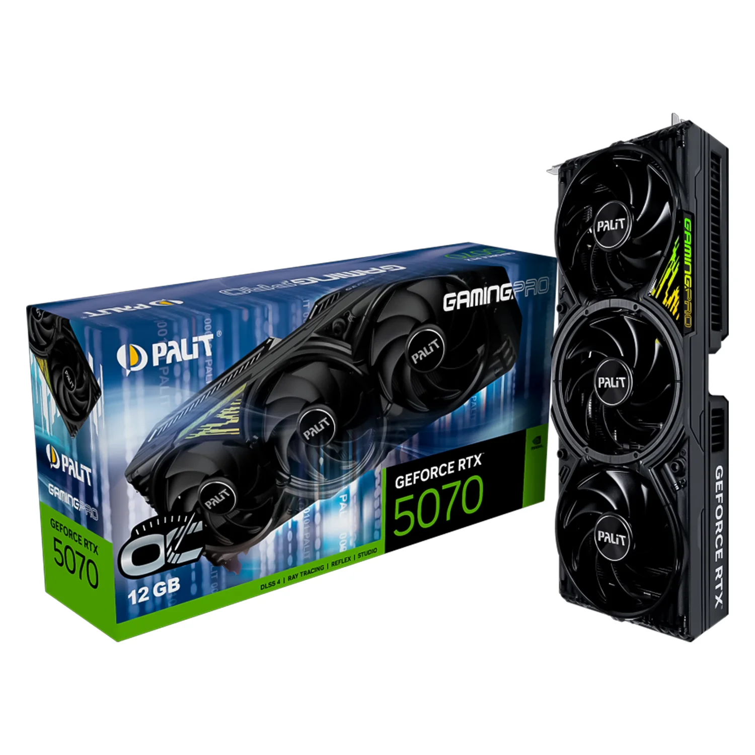 Placa de Vídeo Palit Gaming Pro OC NVIDIA GeForce RTX-5070 12GB GDDR7 - NE75070T19K9-GB2050A