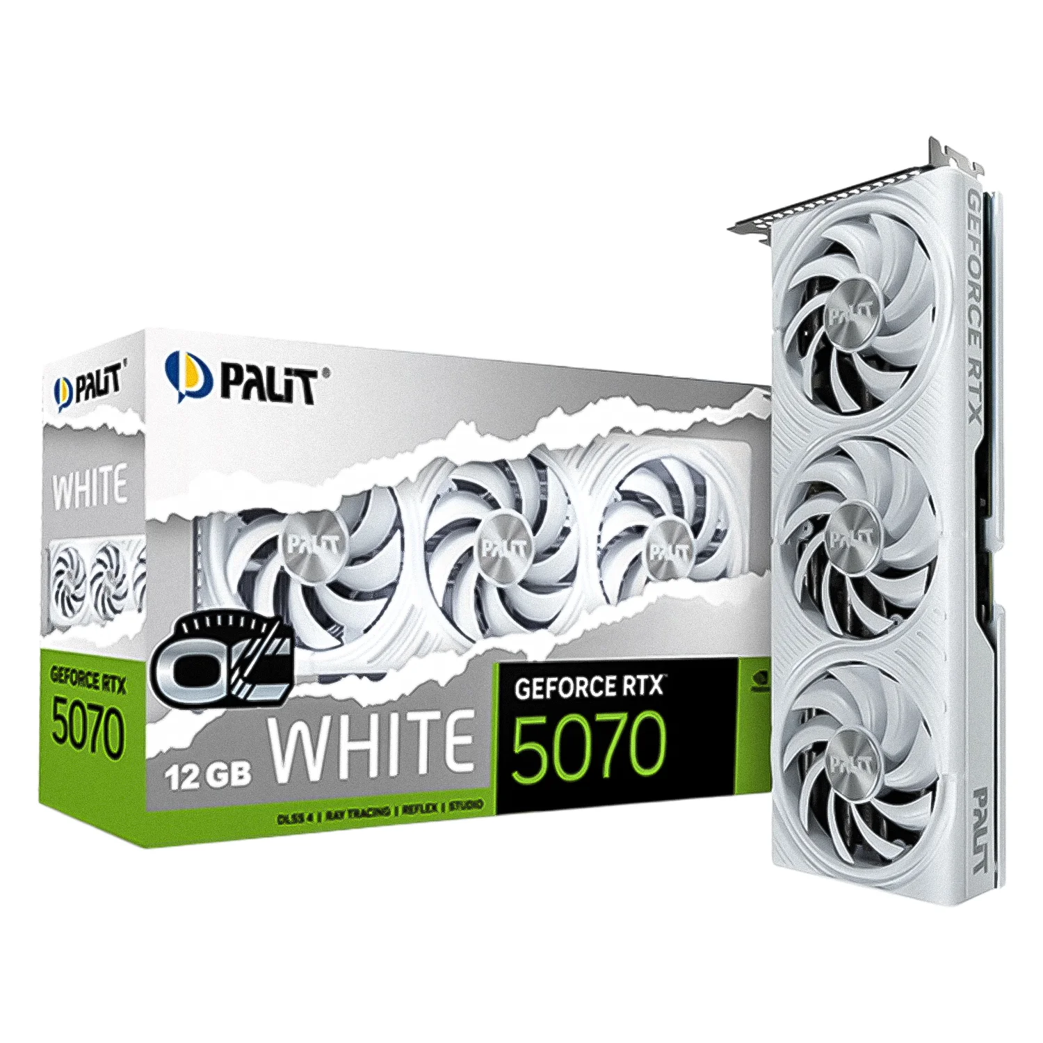 Placa de Vídeo Palit White OC NVIDIA GeForce RTX- 5070 12GB GDDR7 - NE75070U19K9-GB2050W