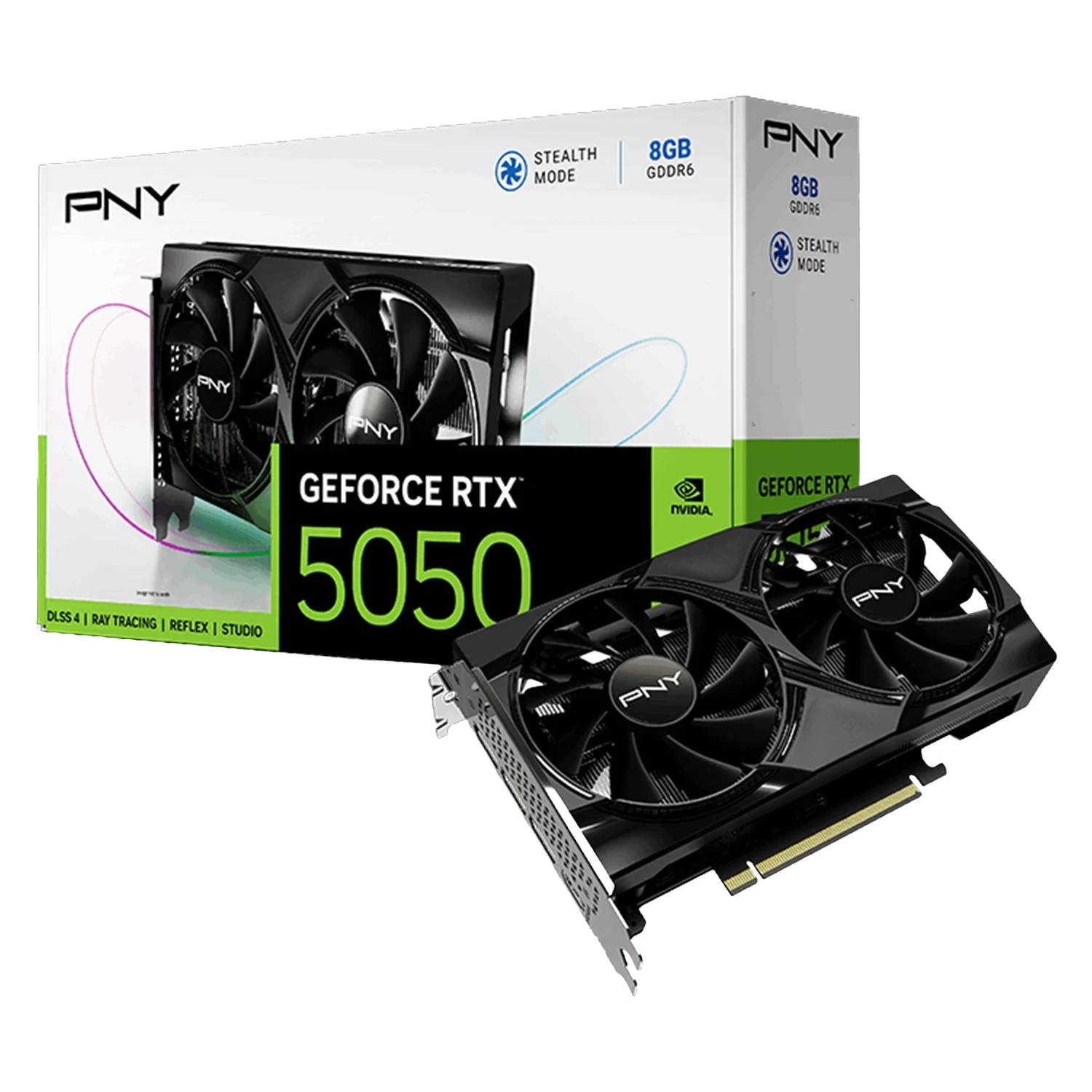 Placa de Vídeo PNY Stealth Mode NVIDIA GeForce RTX-5050  8GB GDDR6 - VCG50508DFXPB1