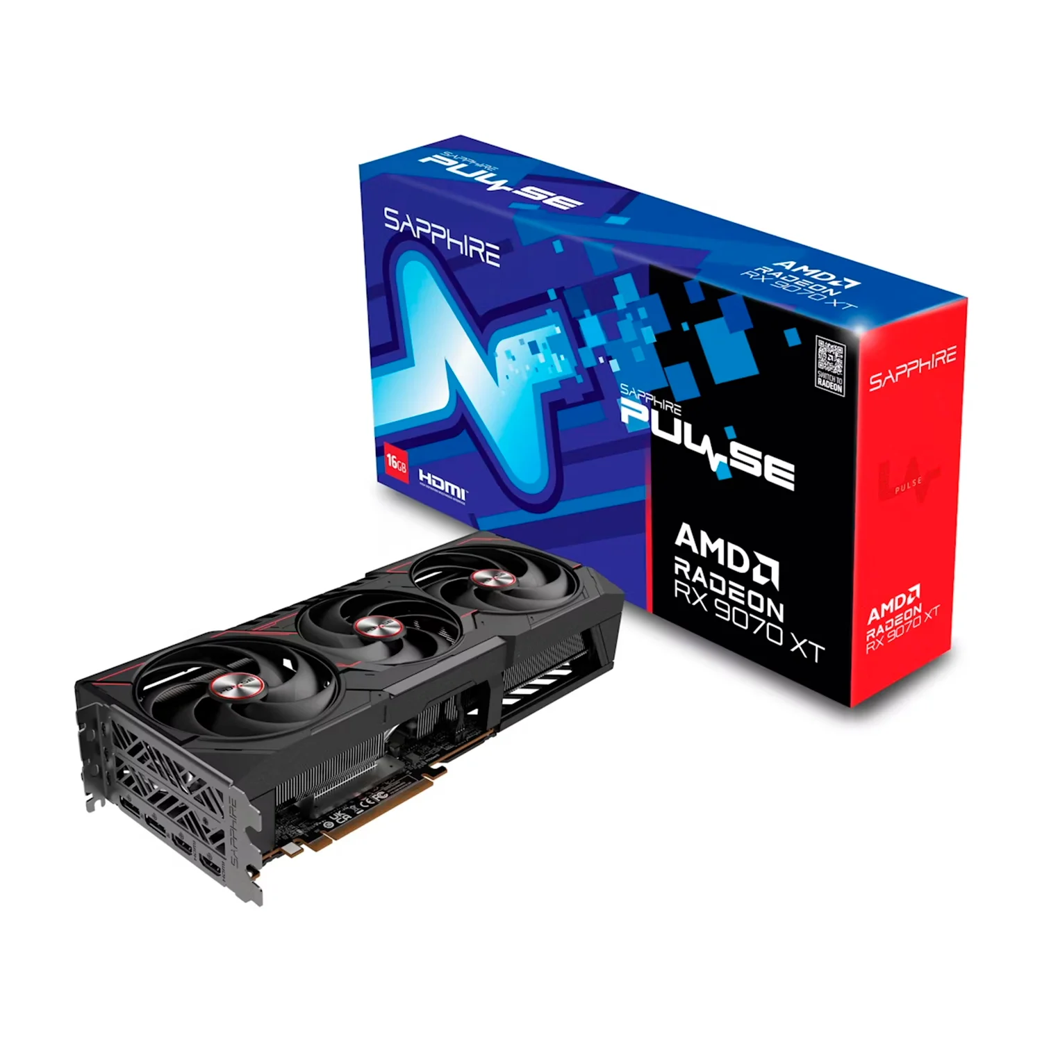 Placa de Vídeo Sapphire Gaming Pulse AMD Radeon RX 9070 XT 16GB GDDR6