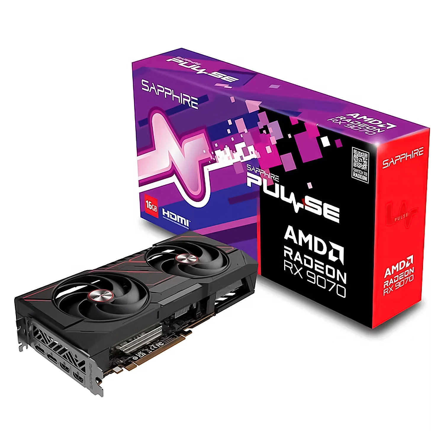 Placa de Vídeo Sapphire Pulse Gaming AMD Radeon RX 9070 16GB GDDR6