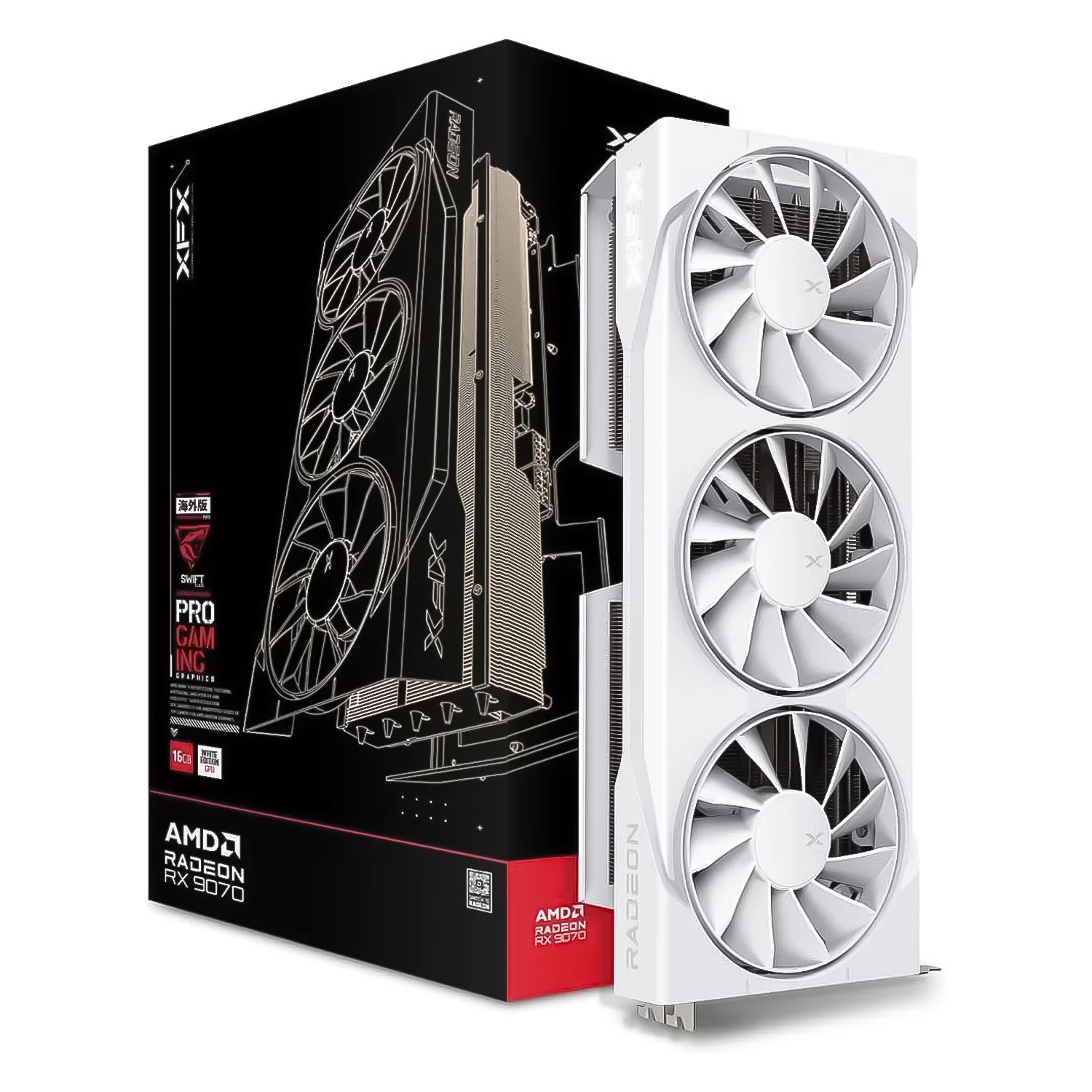 Placa de Vídeo XFX Swift Gaming OC Edition AMD Radeon RX-9070 16 GB GDDR6 RX-97SWFB3W9