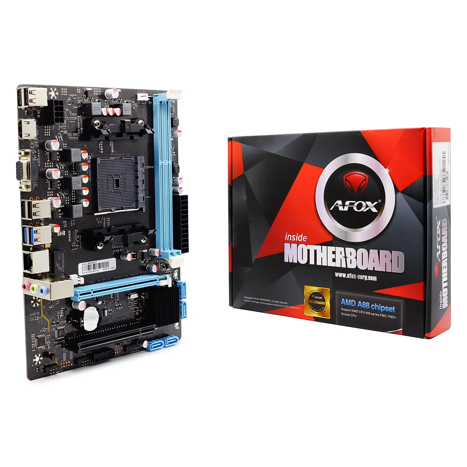 Placa Mãe Afox A88-MA5-V2 DDR3 Socket AMD FM2/FM2+ Chipset AMD A88 Micro ATX