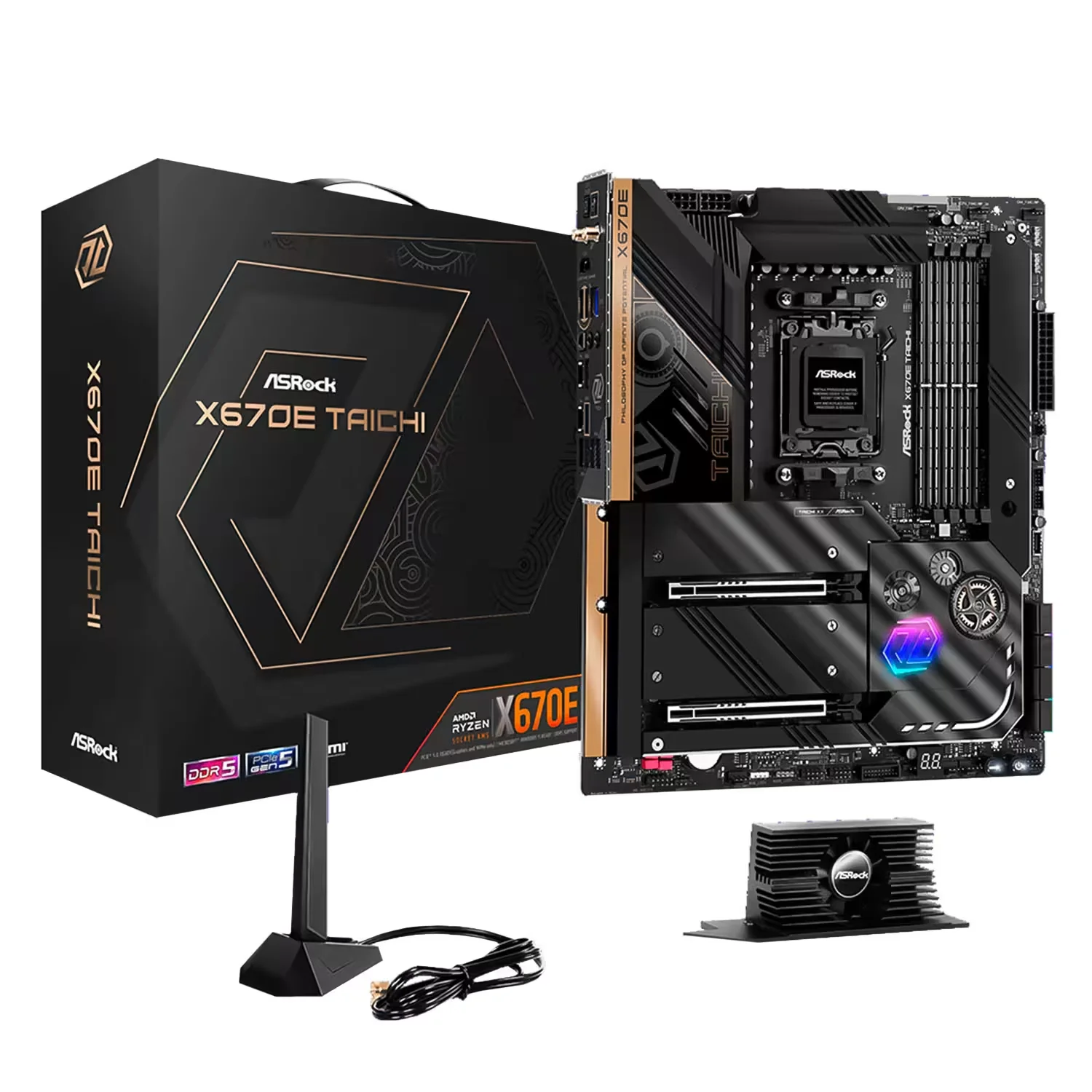 Placa Mãe Asrock X670E Taichi DDR5 Socket AM5 Chipset AMD X670 E-ATX