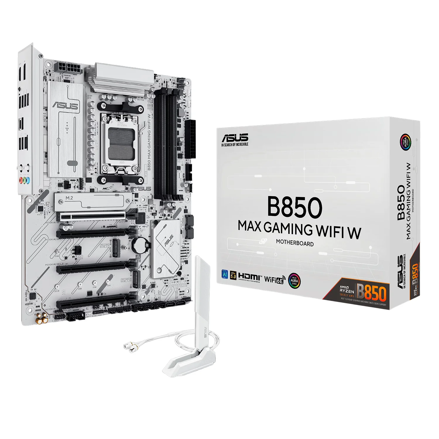 Placa Mãe Asus B850 Max Gaming WiFi W Socket AM5 Chipset AMD B850 DDR5 ATX