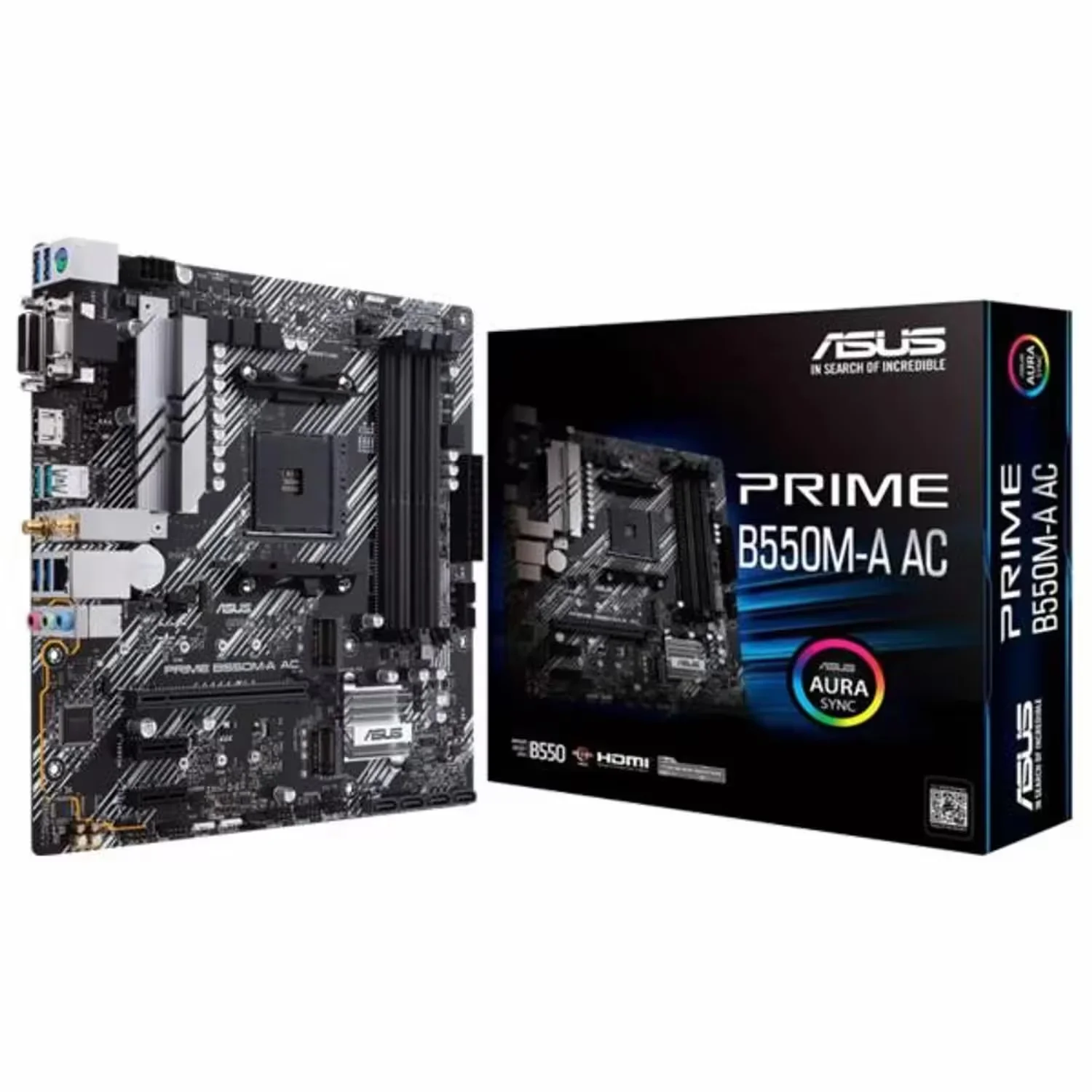 Placa Mãe Asus Prime B550M-A AC Socket AM4 Chipset AMD B550 DDR4 Micro ATX