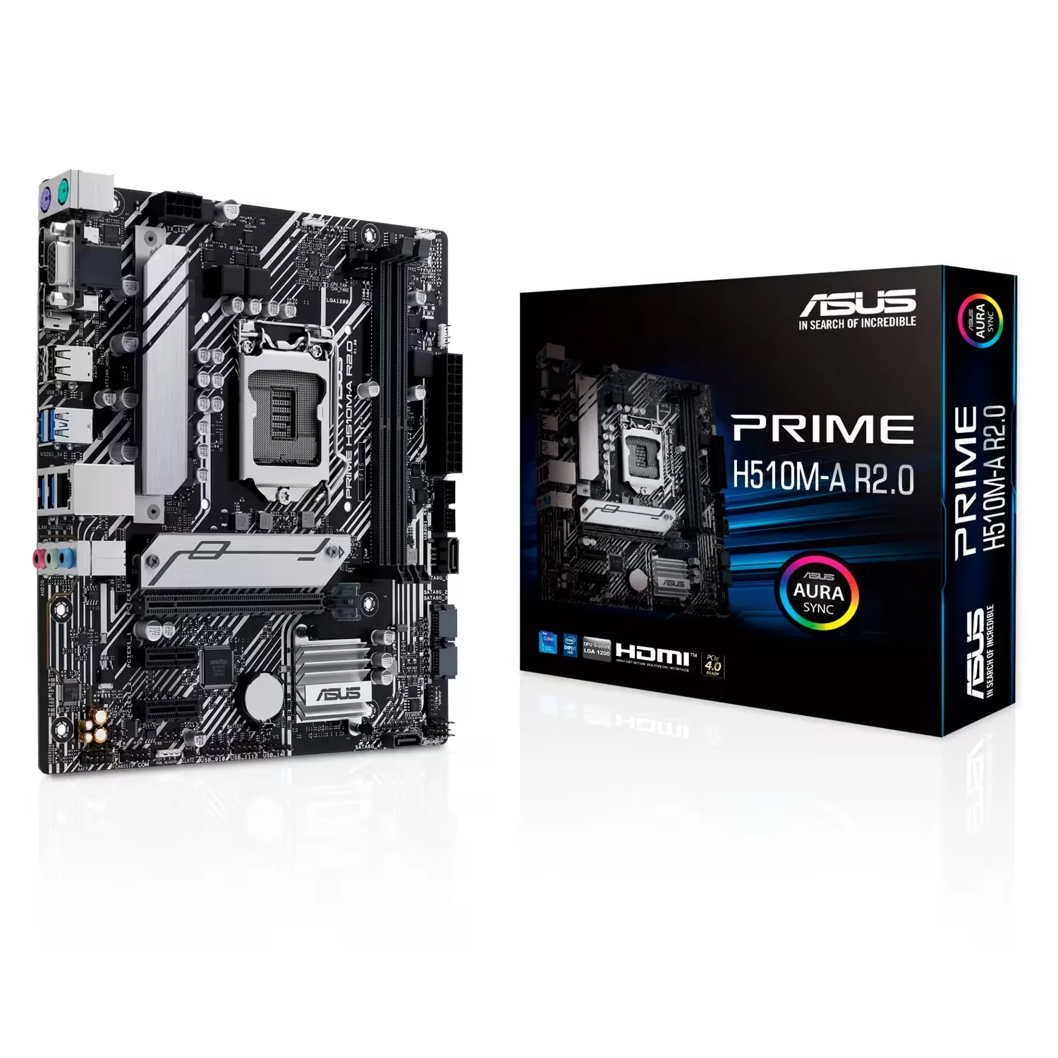 Placa Mãe Asus Prime H510M-A R2.0 Socket Intel LGA 1200 Chipset Intel H470 DDR4 Micro ATX