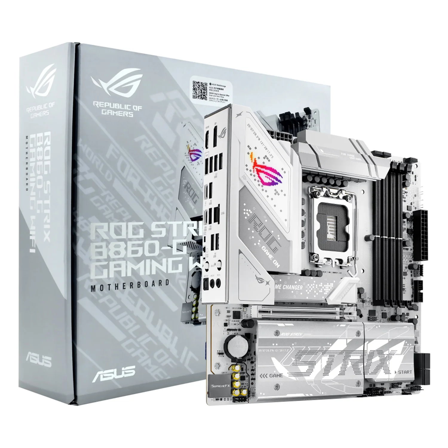 Placa Mãe Asus ROG Strix B860-G Gaming WiFi DDR5 Socket LGA 1851 Chipset Intel B860 Micro ATX