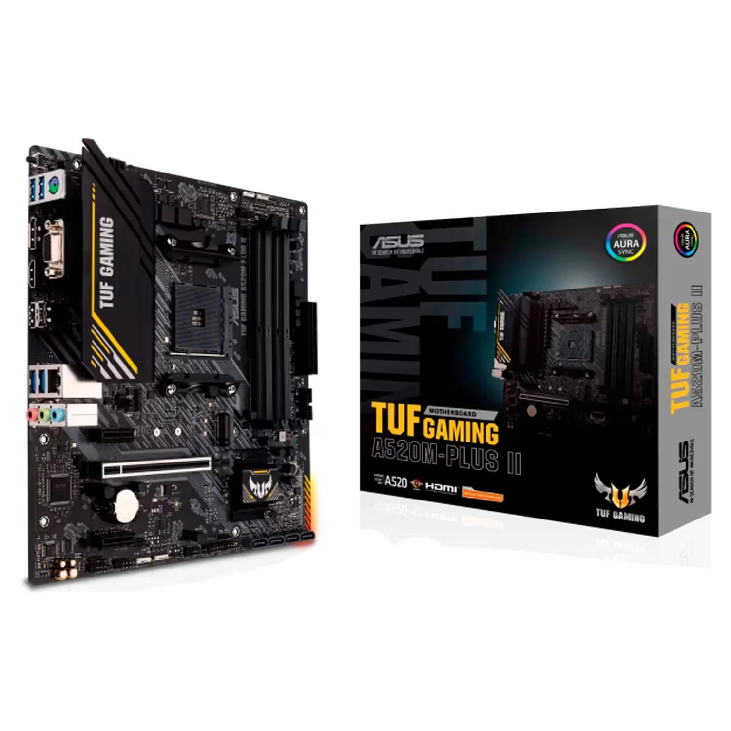 Placa Mãe Asus TUF Gaming A520M-PLUS II DDR4 Socket AM4 Chipset A520 Micro ATX
