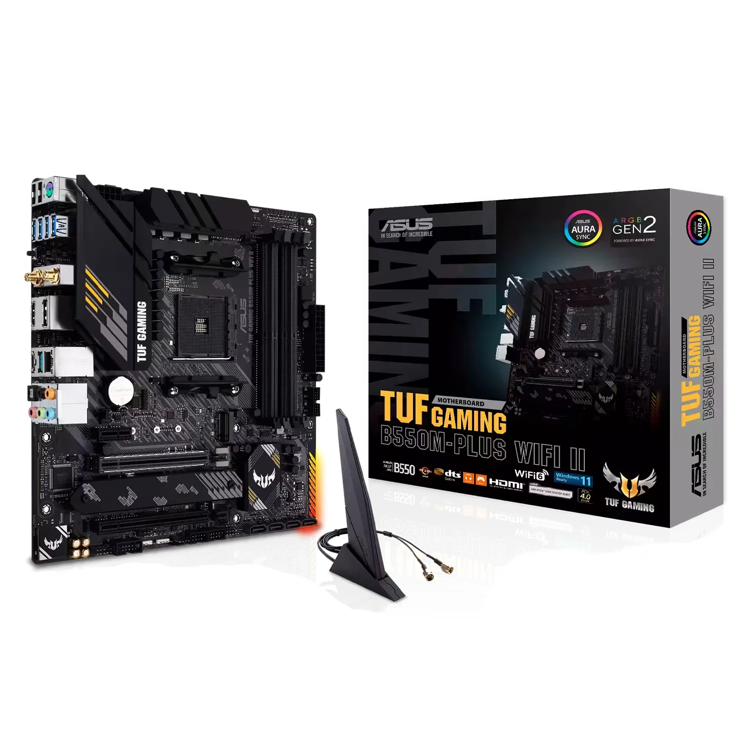 Placa Mãe Asus TUF Gaming B550M-Plus WiFi II DDR4 AMD AM4 Chipset B550 Micro ATX