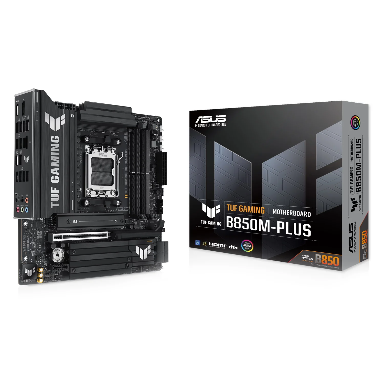 Placa Mãe Asus Tuf Gaming B850M-Plus WiFi DDR5 Socket AM5 Chipset AMD B850 Micro ATX