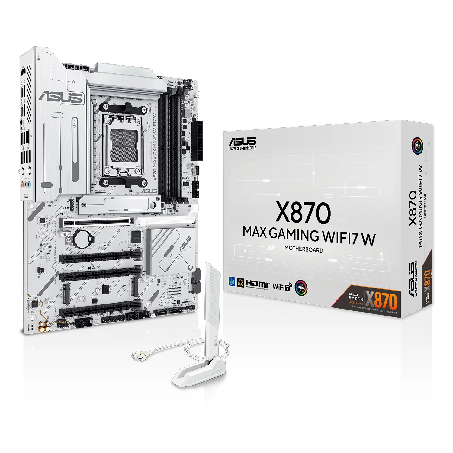 Placa Mãe Asus X870 Max Gaming WiFi7 W Socket AM5 Chipset AMD X870 DDR5 ATX