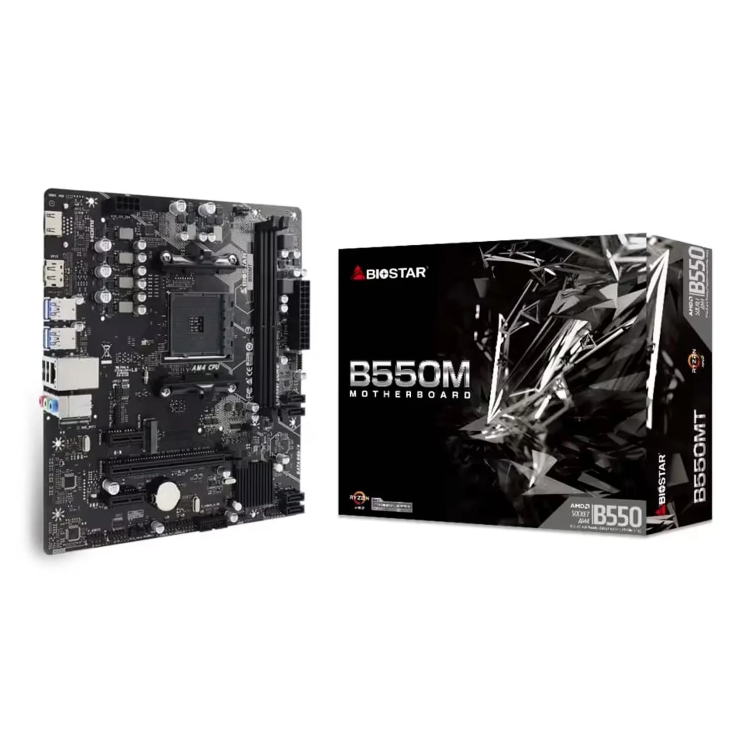 Placa Mãe Biostar B550MT Socket AM4 Chipset AMD B550 2XDDR4 Micro ATX