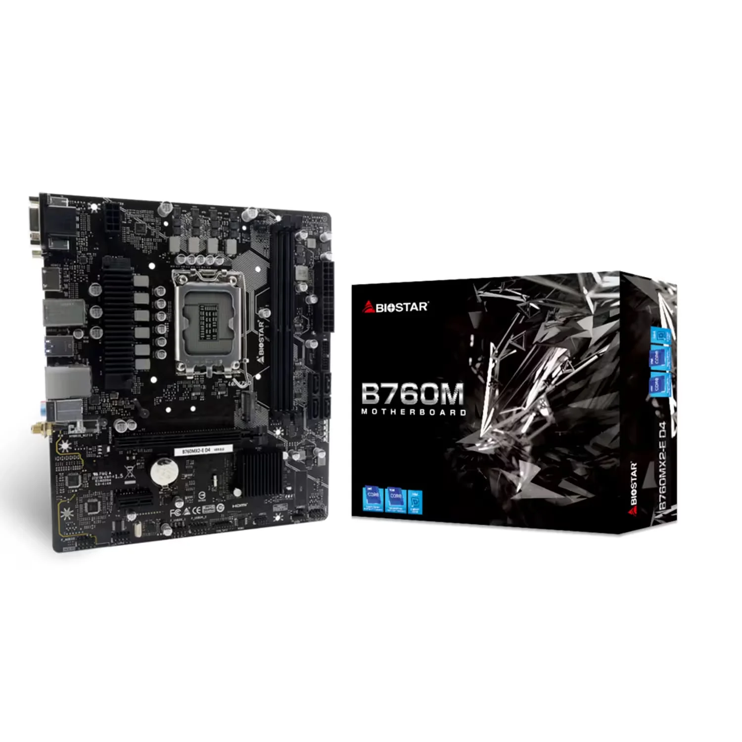 Placa Mãe Biostar B760MX2-E D4 Socket LGA 1700 Chipset Intel B760 DDR4 Micro ATX