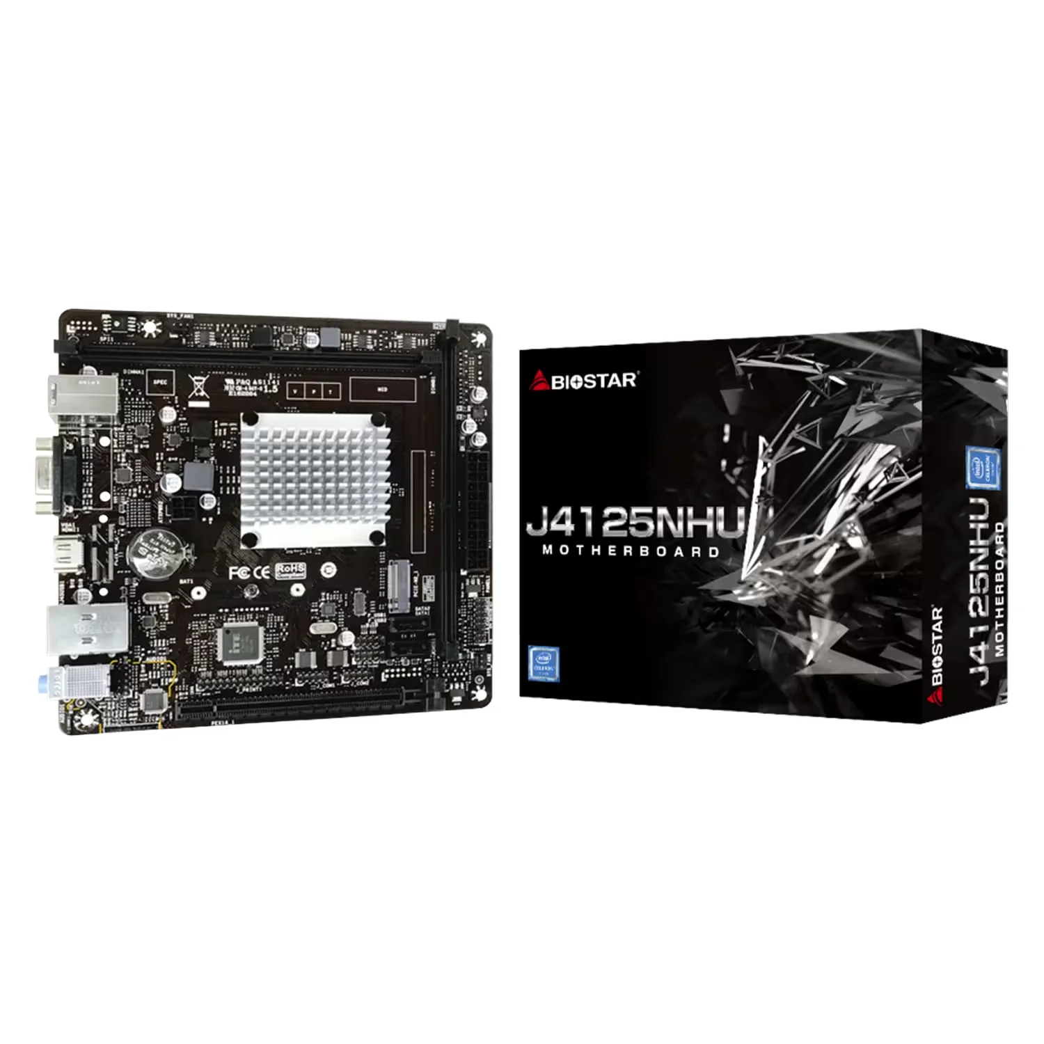 Placa Mãe Biostar J4125NHU DDR4 Mini ITX com Processador Quad-Core Celeron ITX
