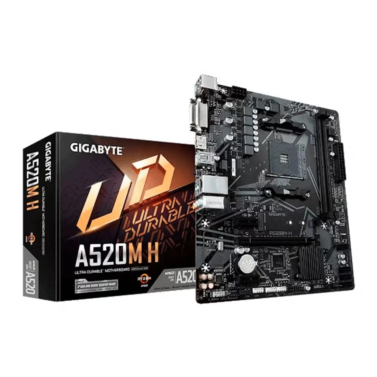Placa Mãe Gigabyte A520M H DDR4 Socket AM4 Chipset AMD A520 Micro ATX