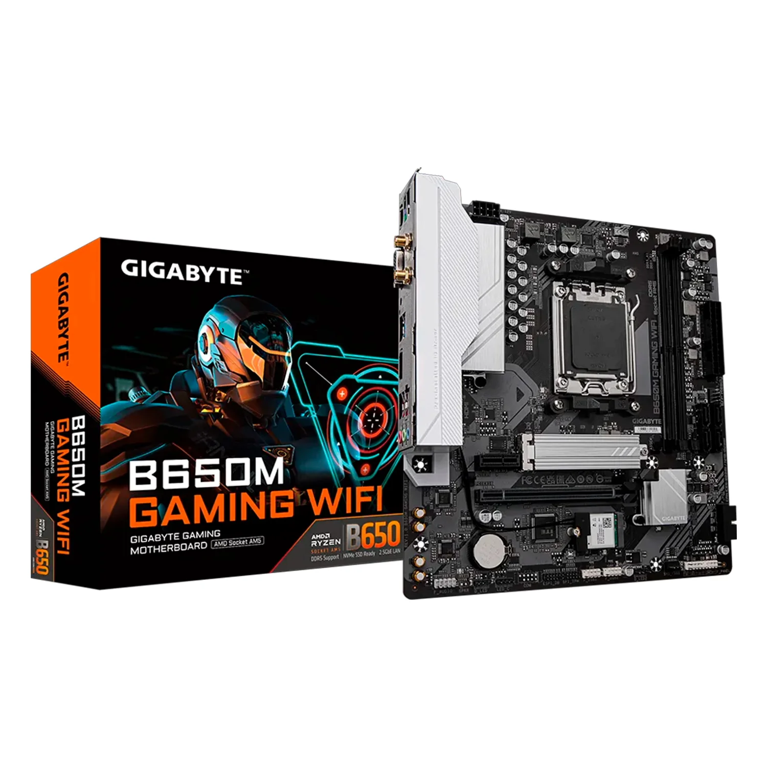 Placa Mãe Gigabyte B650M Gaming WiFi DDR5 Socket AM5 Chipset B650 Micro ATX