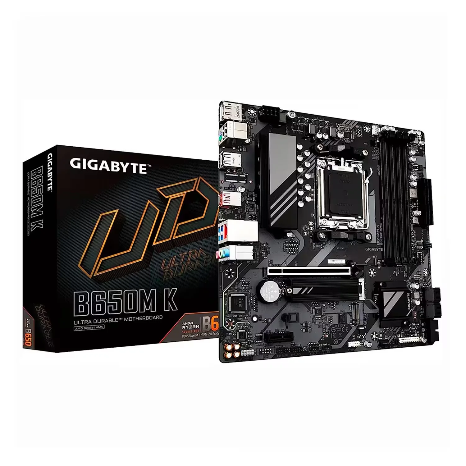 Placa Mãe Gigabyte B650M K Socket AM5 Chipset AMD B650 DDR5 Micro ATX