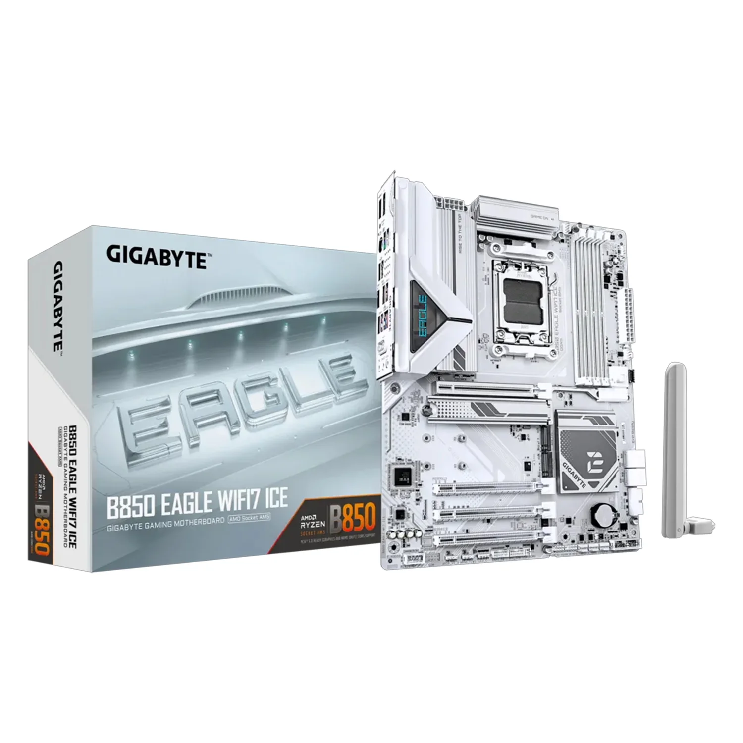 Placa Mãe Gigabyte B850 Eagle WiFi 7 Ice Socket AM5 Chipset AMD B850 ATX