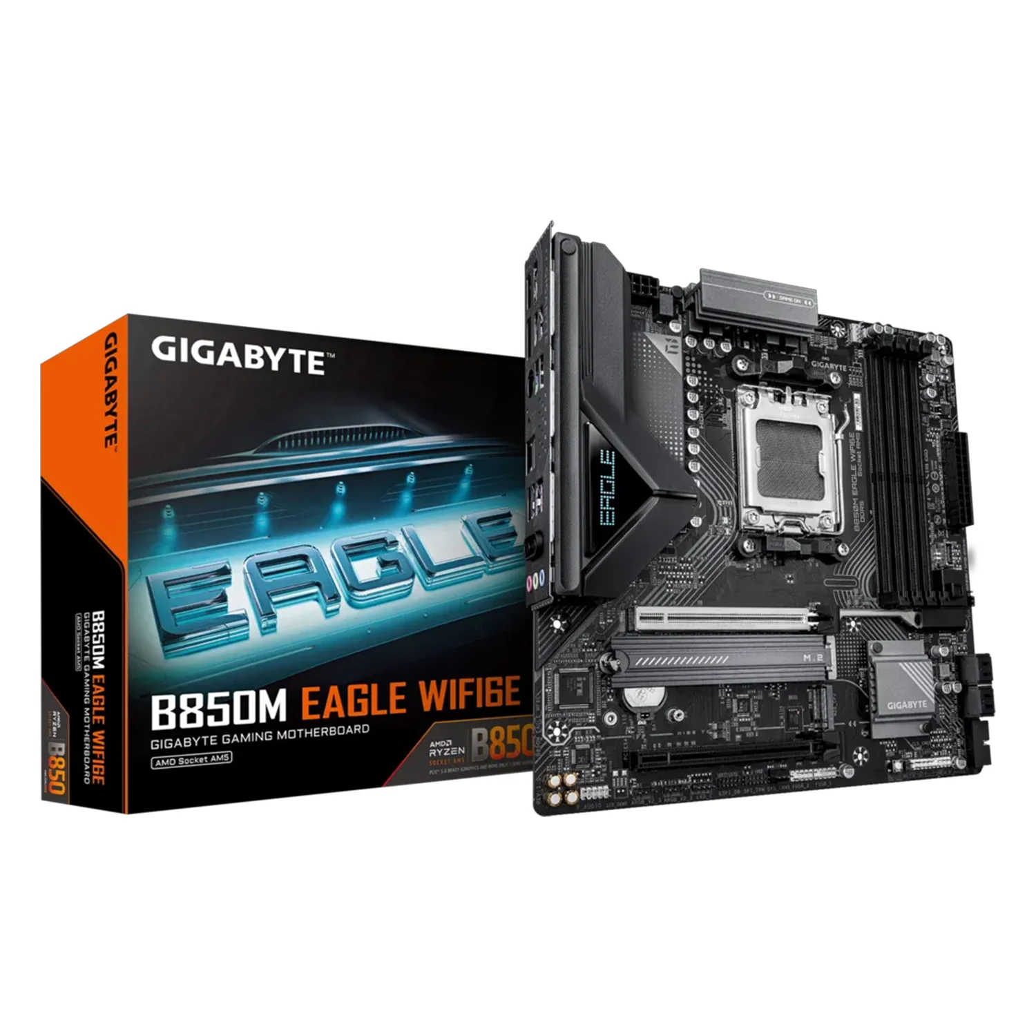Placa Mãe Gigabyte B850M Eagle WiFi 6E Socket AM5 Chipset AMD B850 Micro ATX