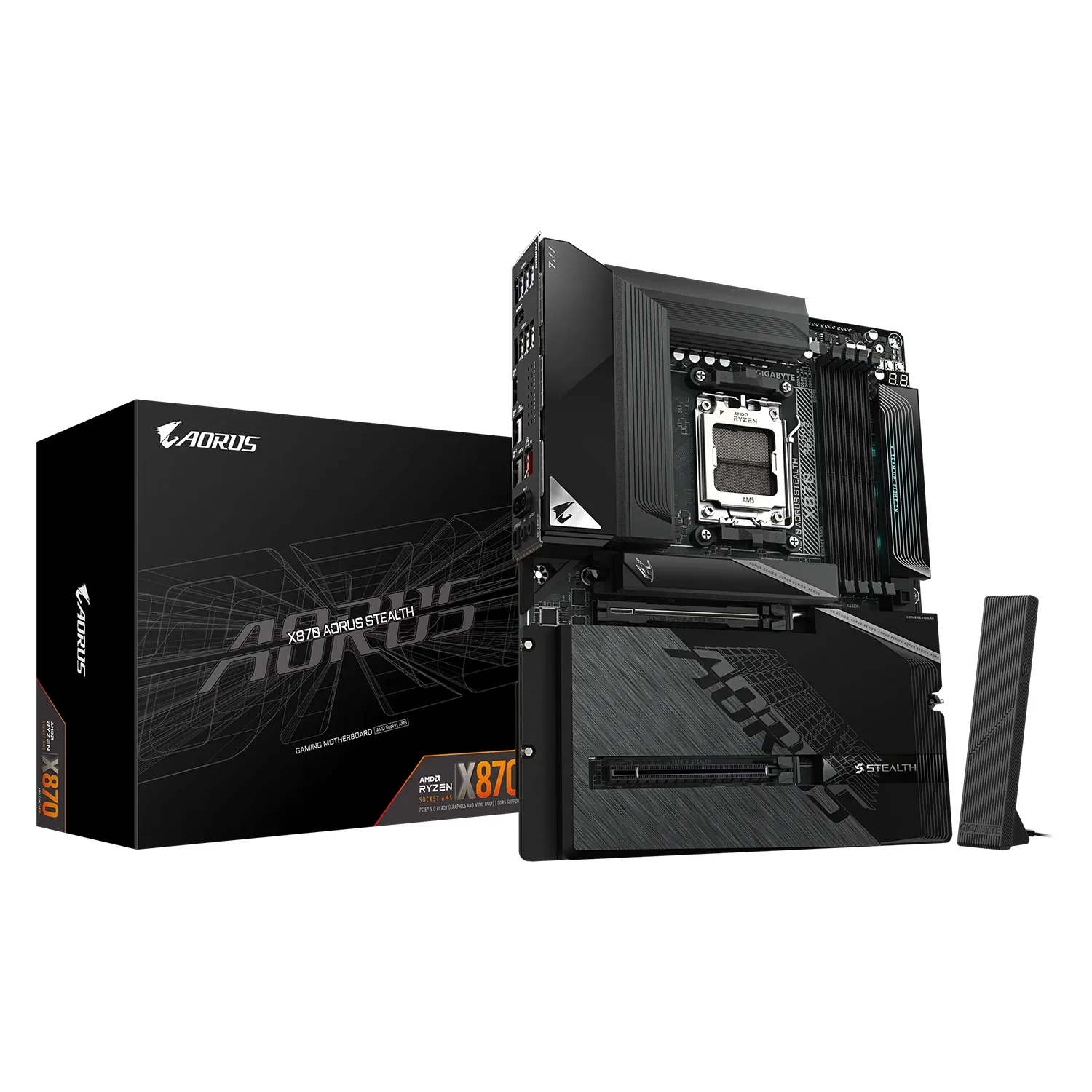 Placa Mãe Gigabyte X870 Aorus Stealth DDR5 Socket AM5 Chipset AMD X870 ATX