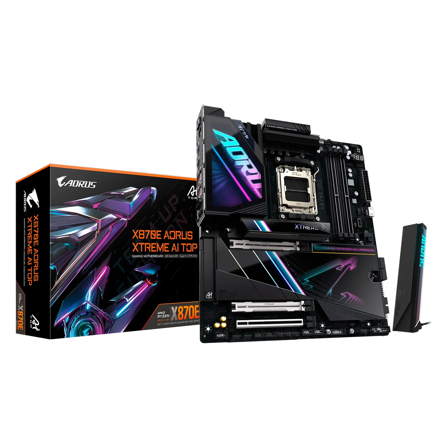Placa Mãe Gigabyte X870E AORUS Xtreme AI TOP DDR5 Socket AM5 Chipset AMD X870E E-ATX