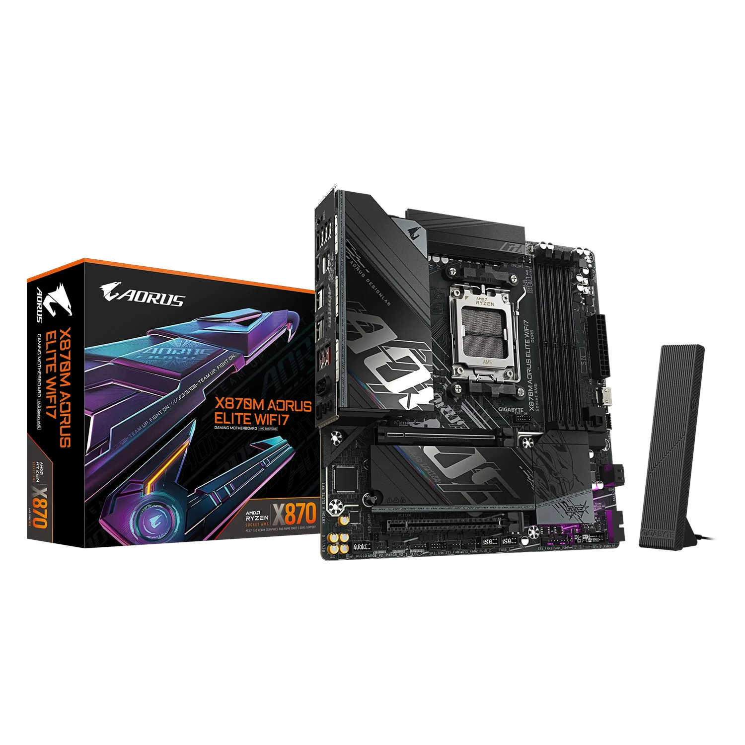 Placa Mãe Gigabyte X870M Aorus Elite WiFi7 DDR5 Socket AMD Chipset AMD X870 Micro ATX