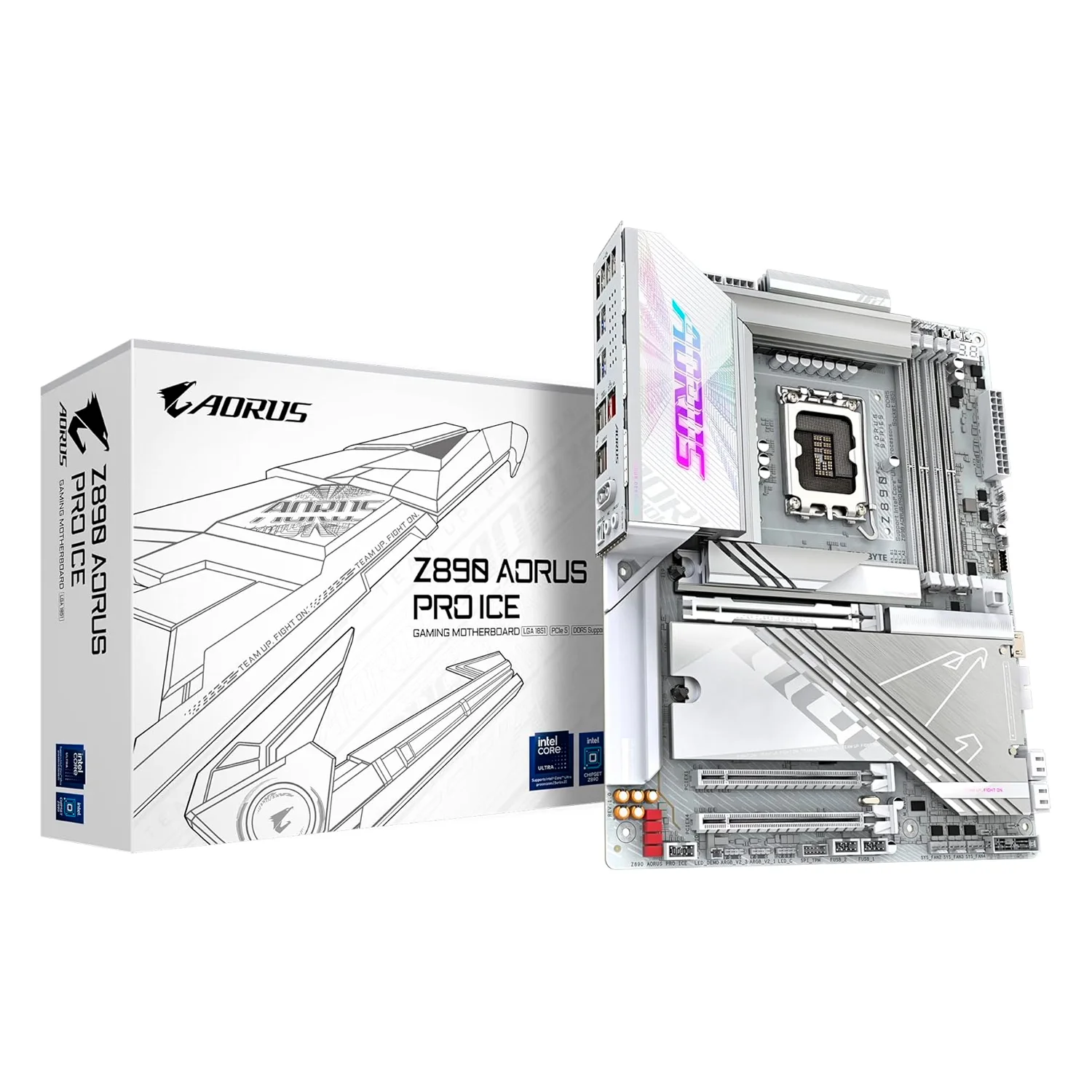 Placa Mãe Gigabyte Z890 Aorus Pro Ice DDR5 Socket 1851 Chipset Z890 ATX
