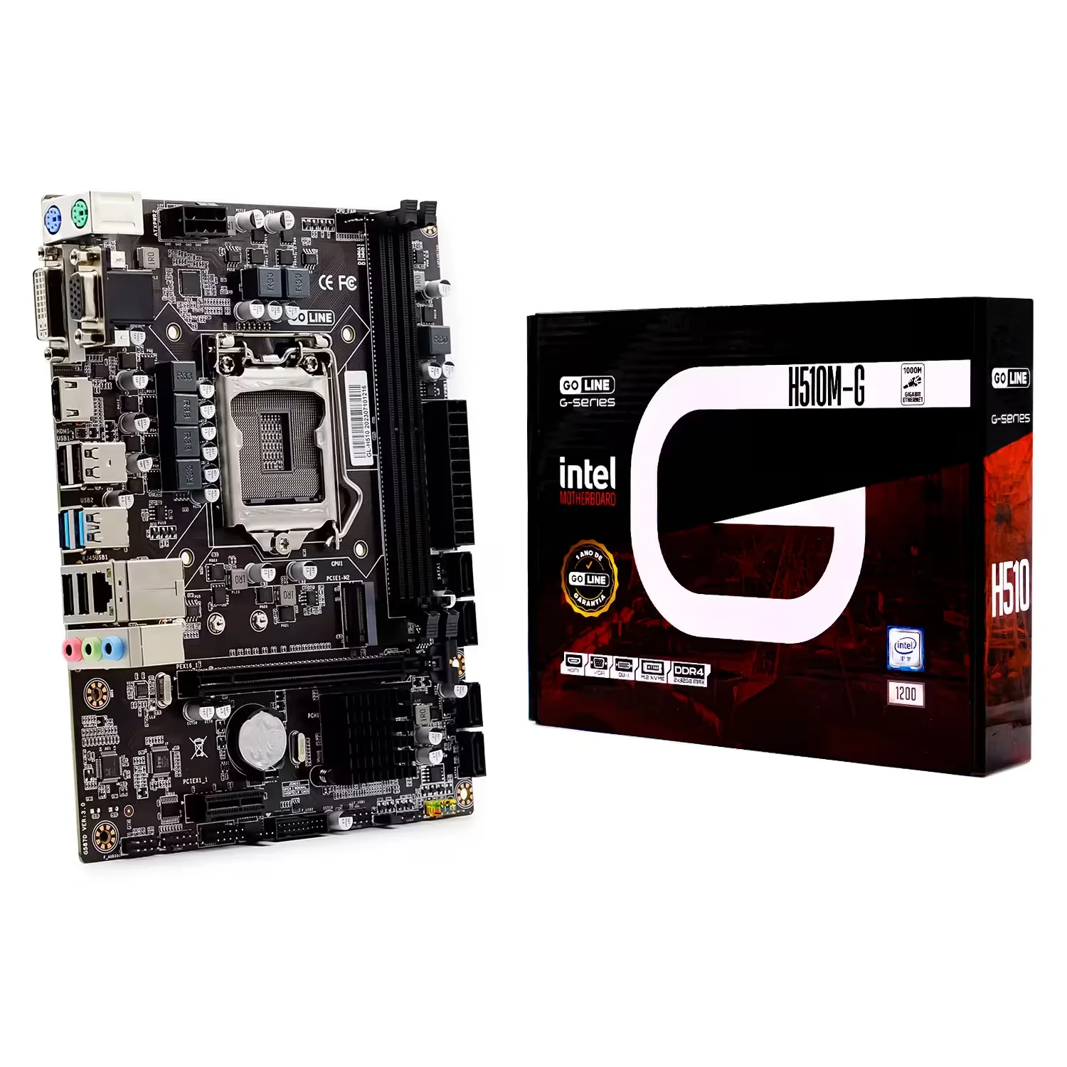 Placa Mãe Goline H510M-G DDR4 Socket LGA 1200 Chipset Intel H510 Micro ATX - (1 Ano de Garantia)
