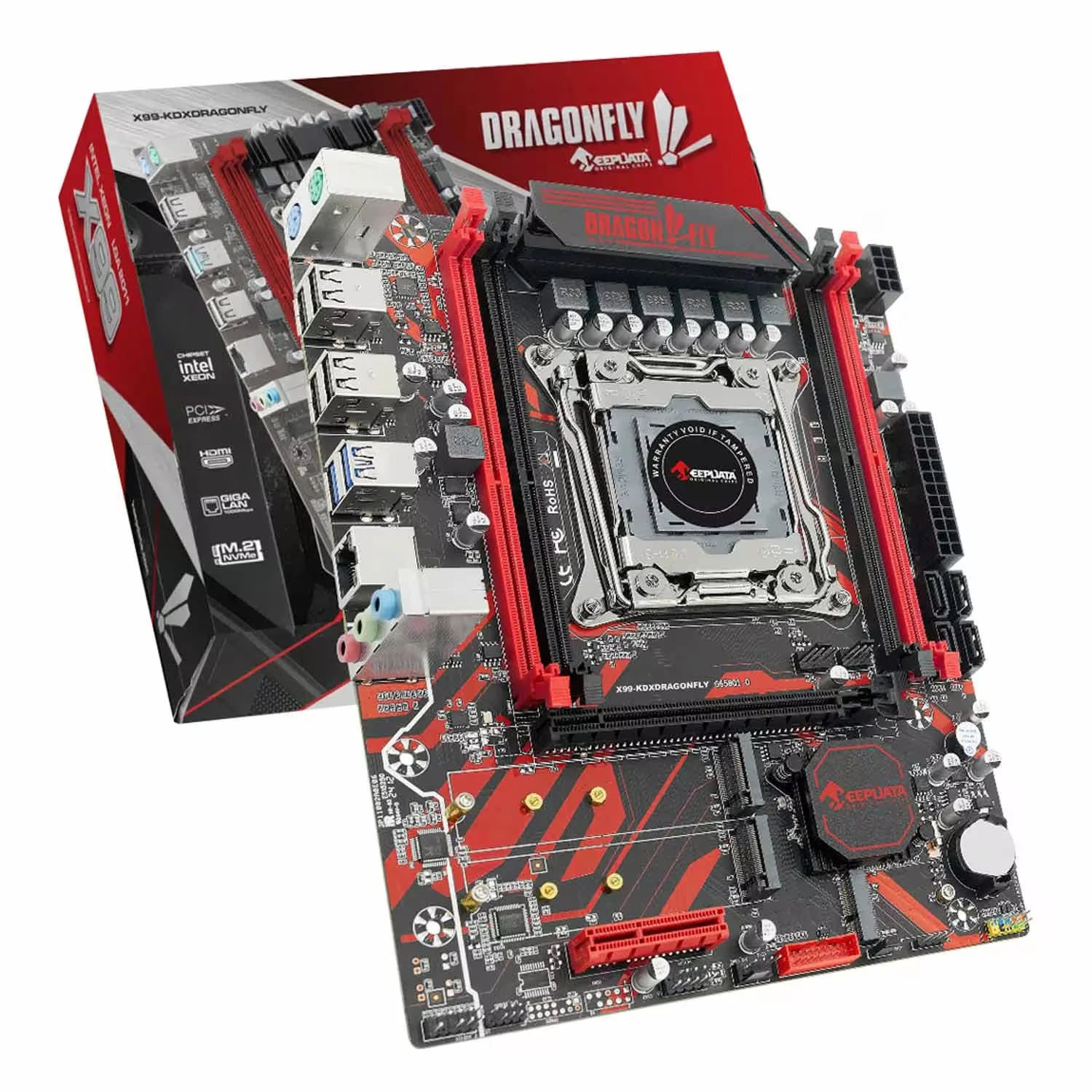 Placa Mãe Keepdata X99-KDXDRAGONFLY DDR4 Socket LGA 2011 Chipset Intel B85 Micro ATX