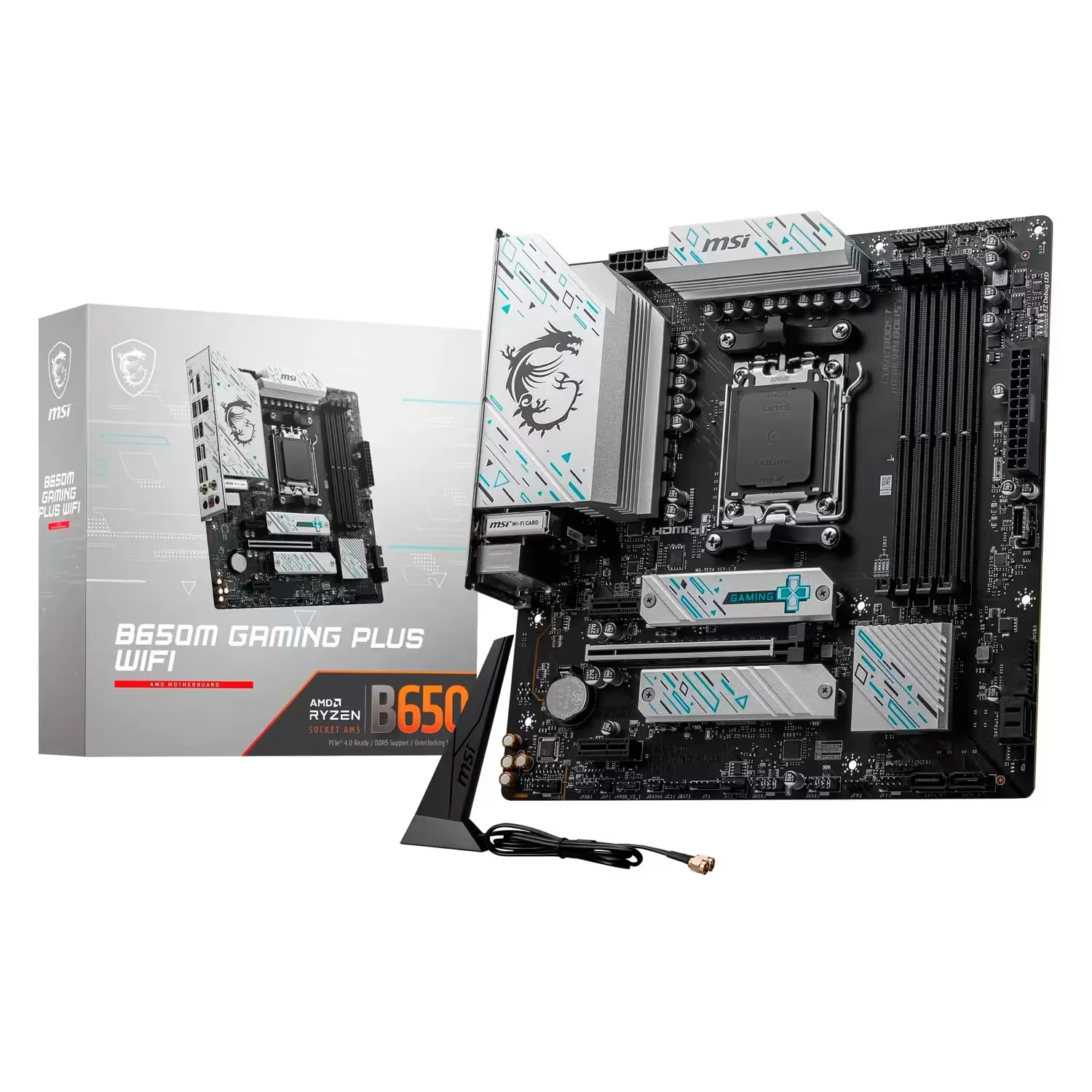 Placa Mãe MSI B650M Gaming Plus WiFi DDR5 Socket AM5 Chipset B650 Micro ATX