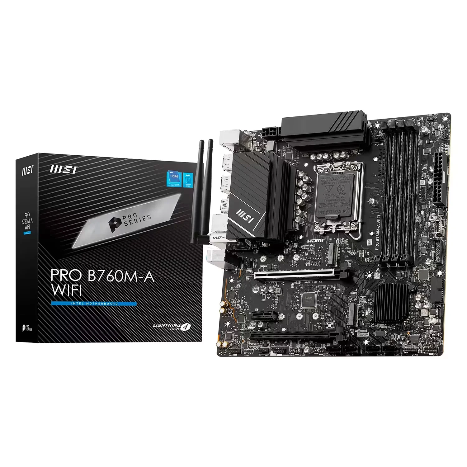 Placa Mãe MSI B760M-A Pro Wi-Fi  DDR5 Socket LGA 1700 Chipset Intel B760 Micro ATX