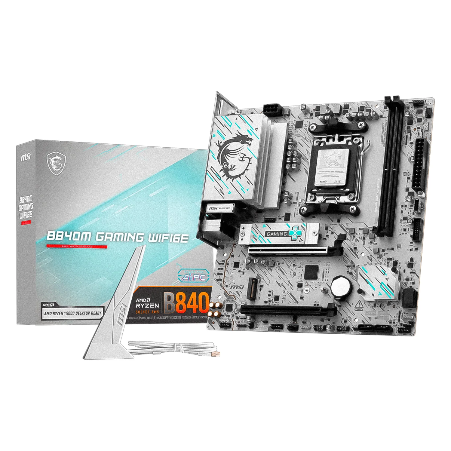 Placa Mãe MSI B840M Gaming WiFi6E DDR5 Socket AMD AM5 Chipset B840 Micro ATX