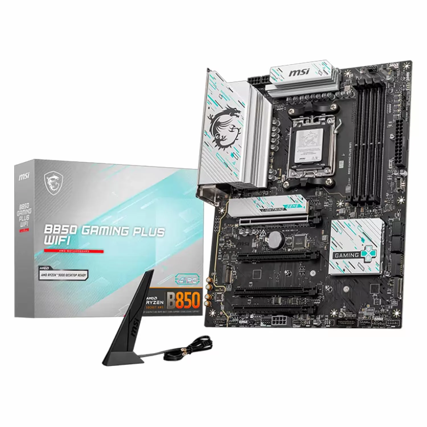 Placa Mãe MSI B850 Gaming Plus WiFi 4XDDR5 Socket AM5 Chipset AMD B850 ATX