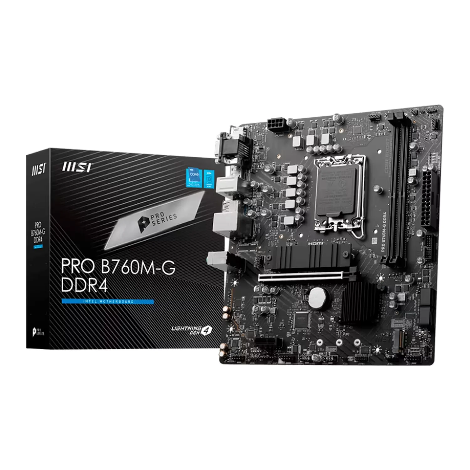 Placa Mãe MSI PRO B760M-G DDR4 Socket LGA 1700 Chipset Intel B760 Micro ATX