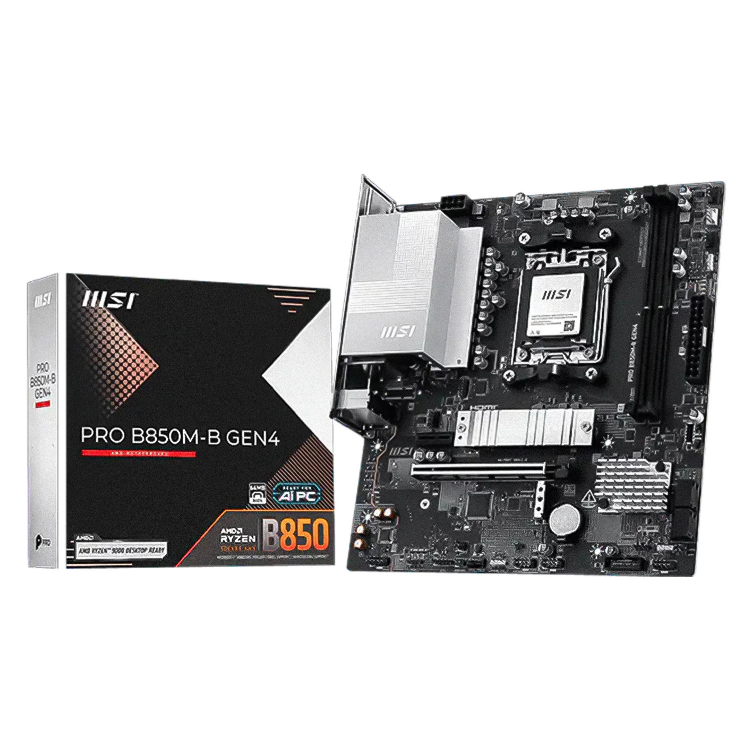 Placa Mãe MSI PRO B850M-B Gen4 DDR5 Socket AM5 Chipset AMD B850 Micro ATX
