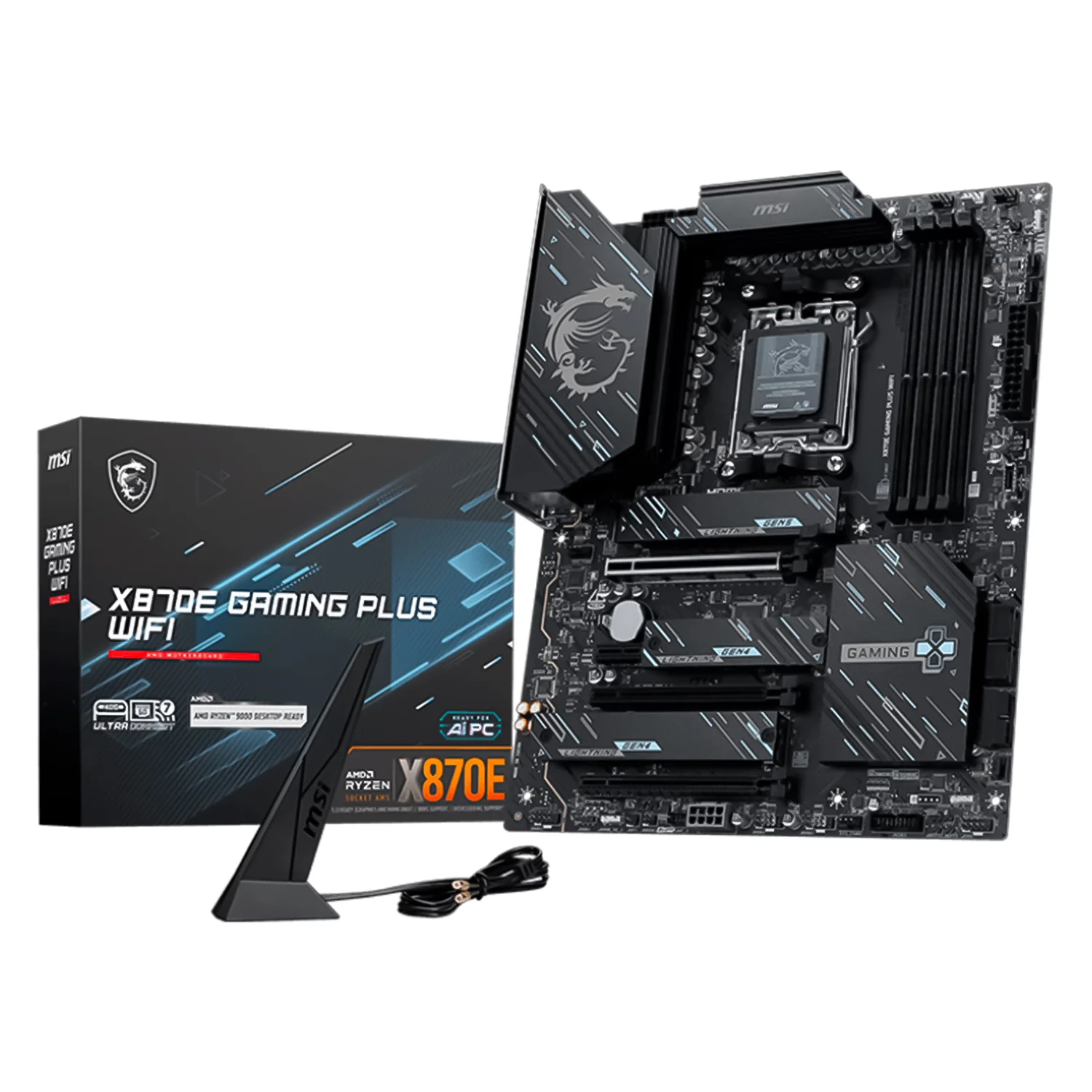 Placa Mãe MSI X870E Gaming Plus WiFi DDR5 Socket AMD AM5 Chipset X870E ATX