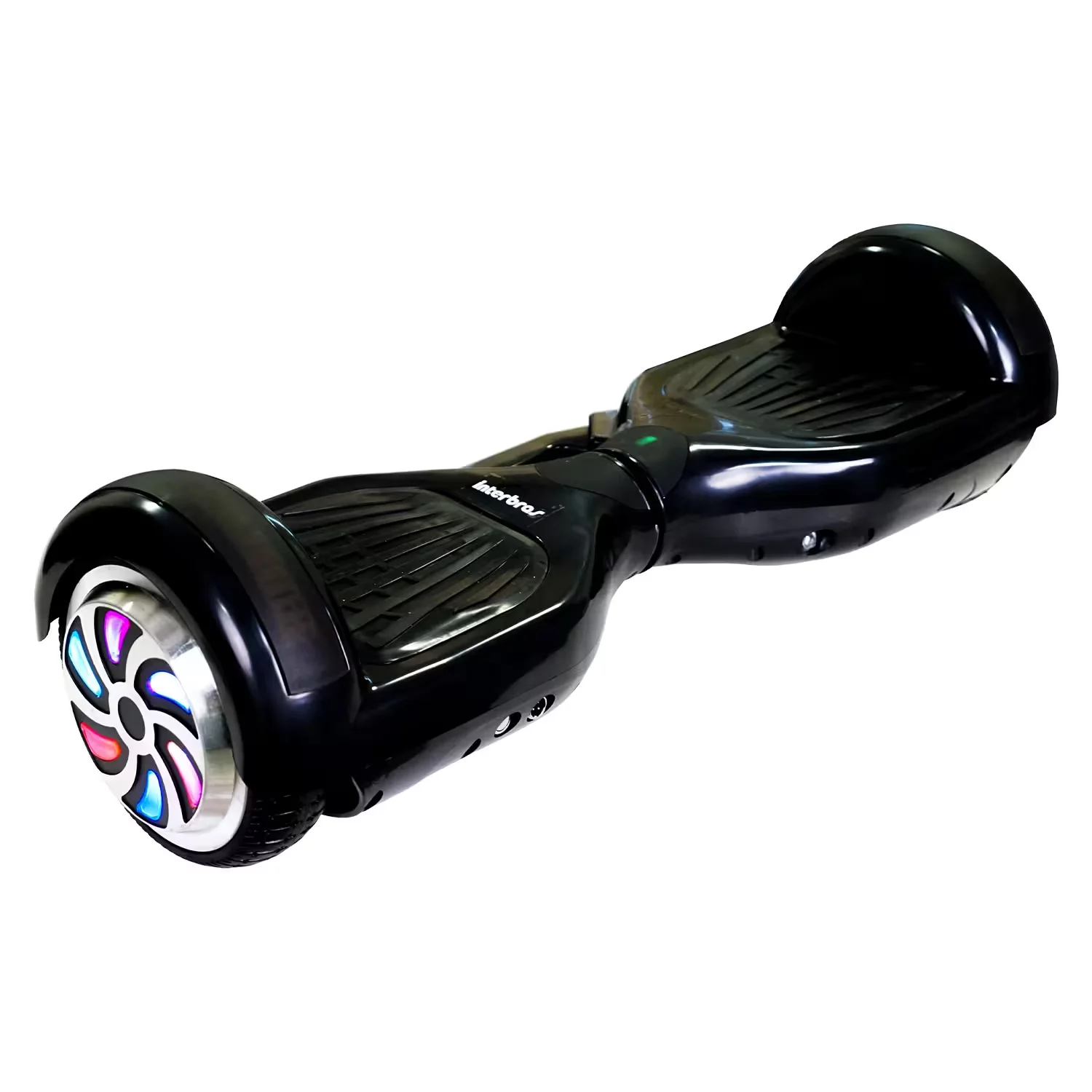 Scooter Elétrico Interbras 6.5" Bluetooth LED + Bolsa - Preto