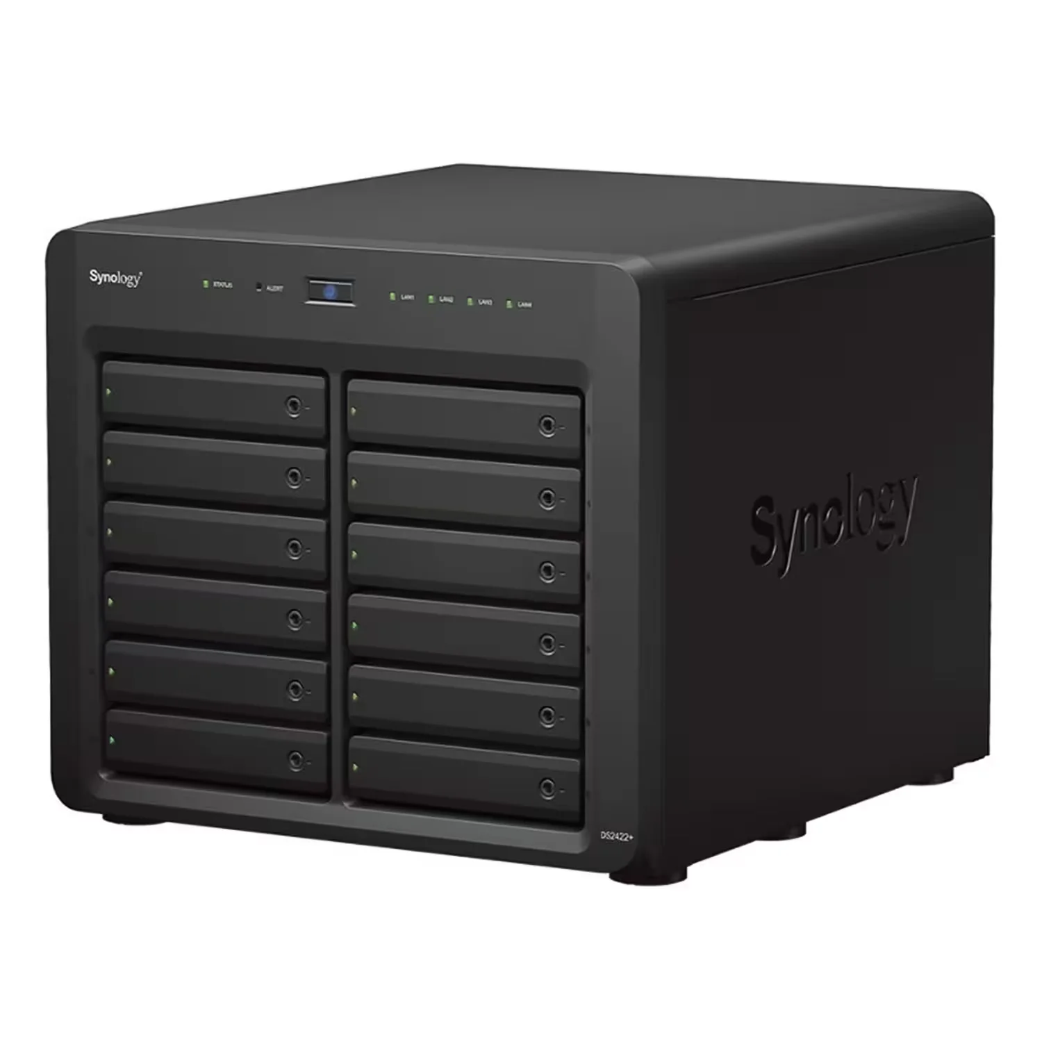 Servidor NAS DiskStation Synology DS2422+ DDR4 AMD Ryzen V1500B 12 Baias - Preto