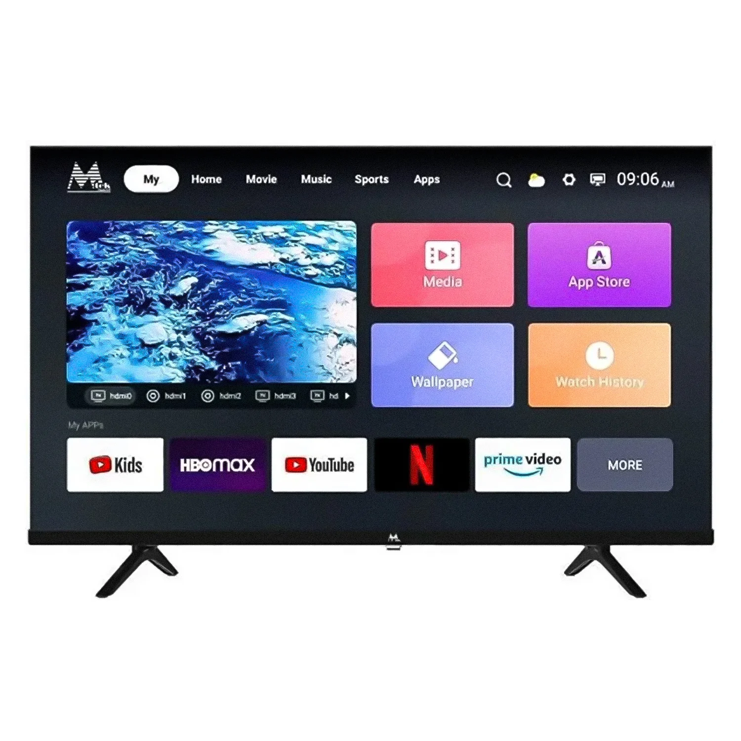 Smart TV Mtek MY32FSPH 32" HD Android WiFi - Preto