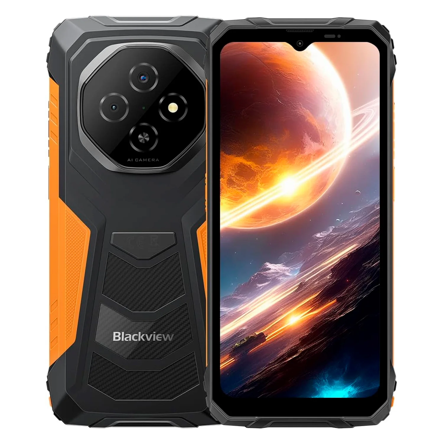 Smartphone Blackview Fort 1 128GB 4GB RAM Dual SIM Tela 6.56" - Laranja
